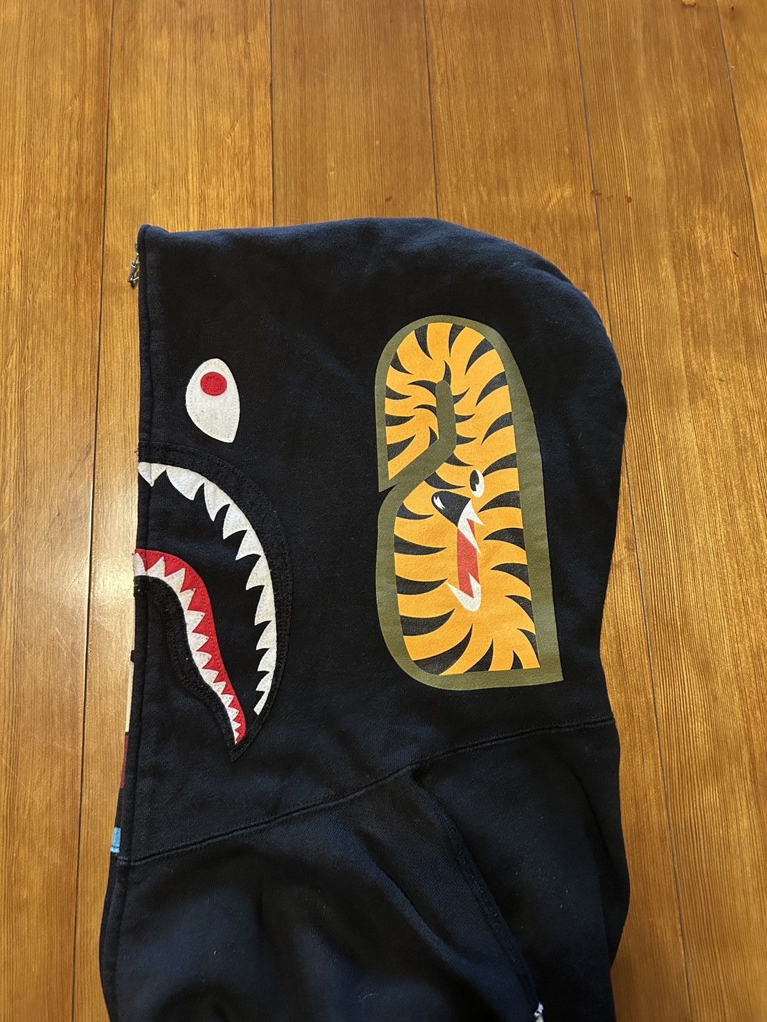 Bape Bape Black Multi Camo Half Shark Full Zip Hoodie Size US XL / EU 56 / 4 - 11 Thumbnail