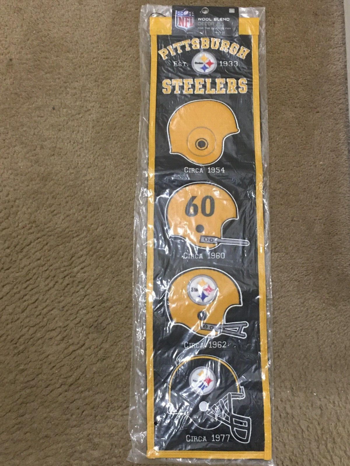 Other Pittsburgh Steelers Wool Banner Helmets Past Present Size ONE SIZE - 1 Thumbnail