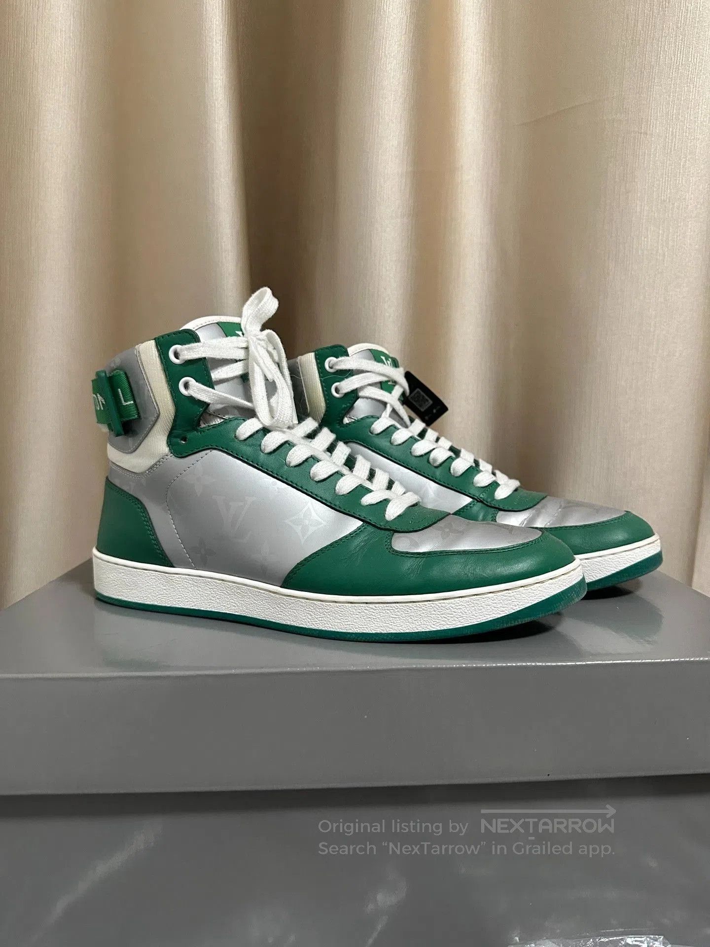 Louis Vuitton Louis Vuitton Rivoli Gray Green Sneakers. Size US 8 / EU 41 - 4 Thumbnail