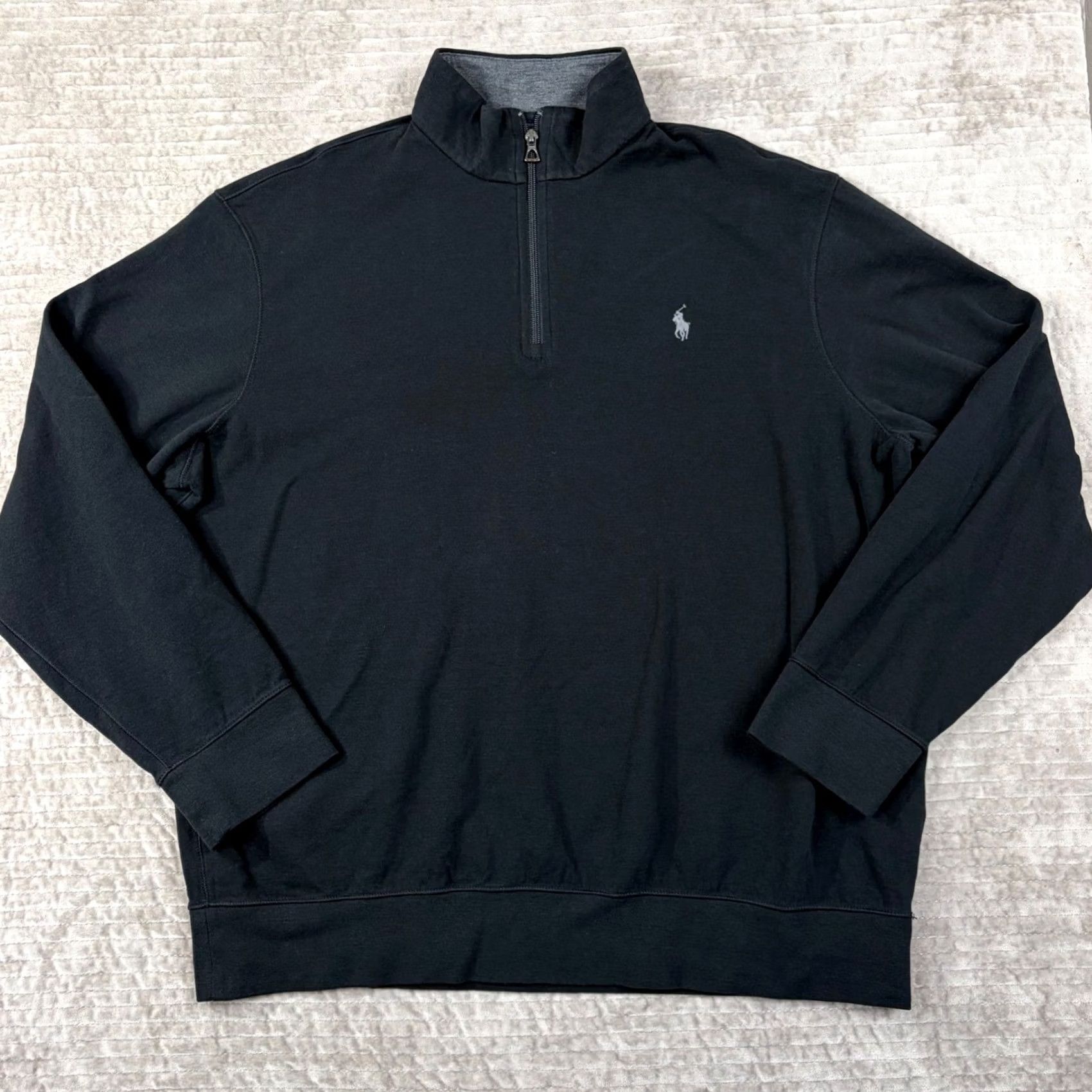 Polo Ralph Lauren Polo Ralph Lauren Performance Mens XL Black Quarter Zip Pullover Sweatshirt Size US XL / EU 56 / 4 - 2 Thumbnail