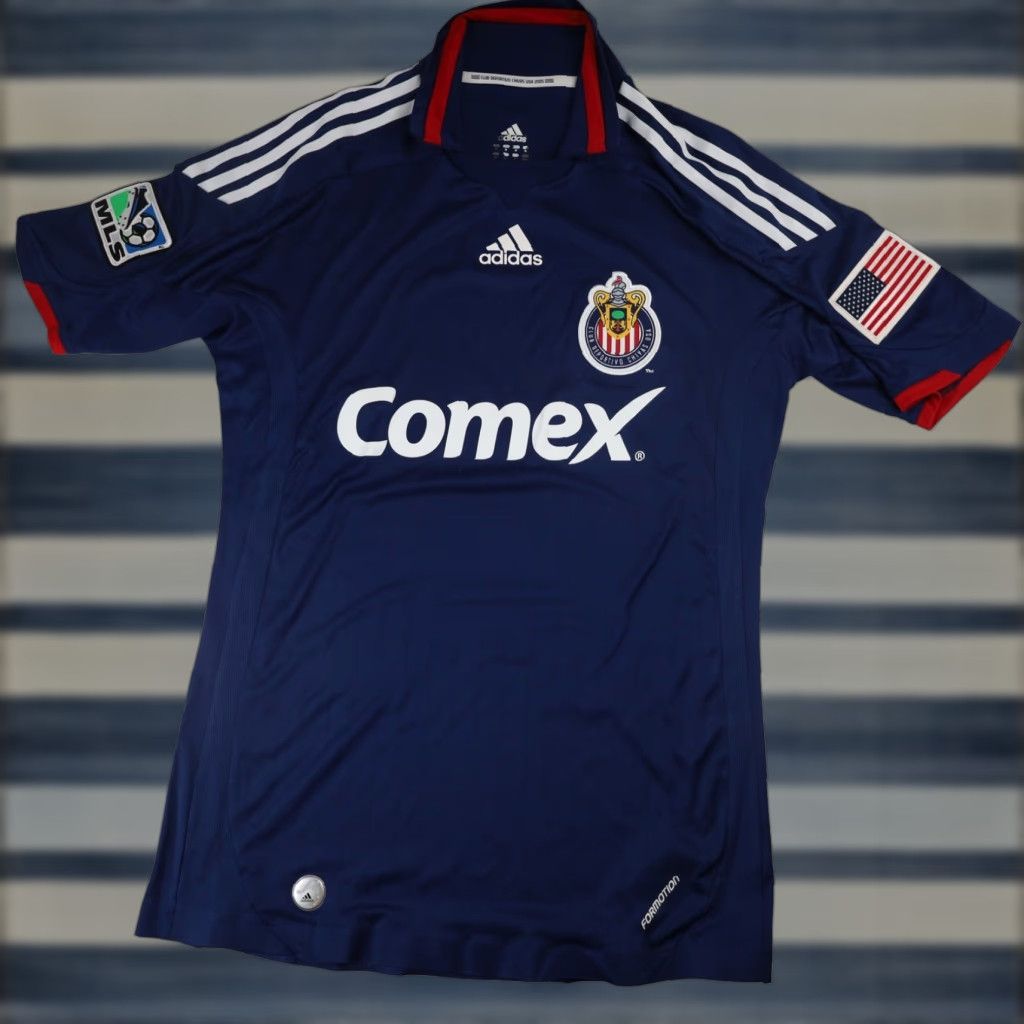 Adidas VINTAGE 2009 Adidas Club Deportivo Chivas USA Soccer Jersey Blue M Mens Size US M / EU 48-50 / 2 - 1 Thumbnail