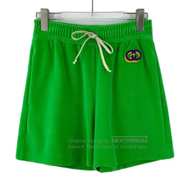 Gucci Gucci Size XS Green logo embroidered cotton drawstring casu Size 42" / US 20 - 1 Thumbnail