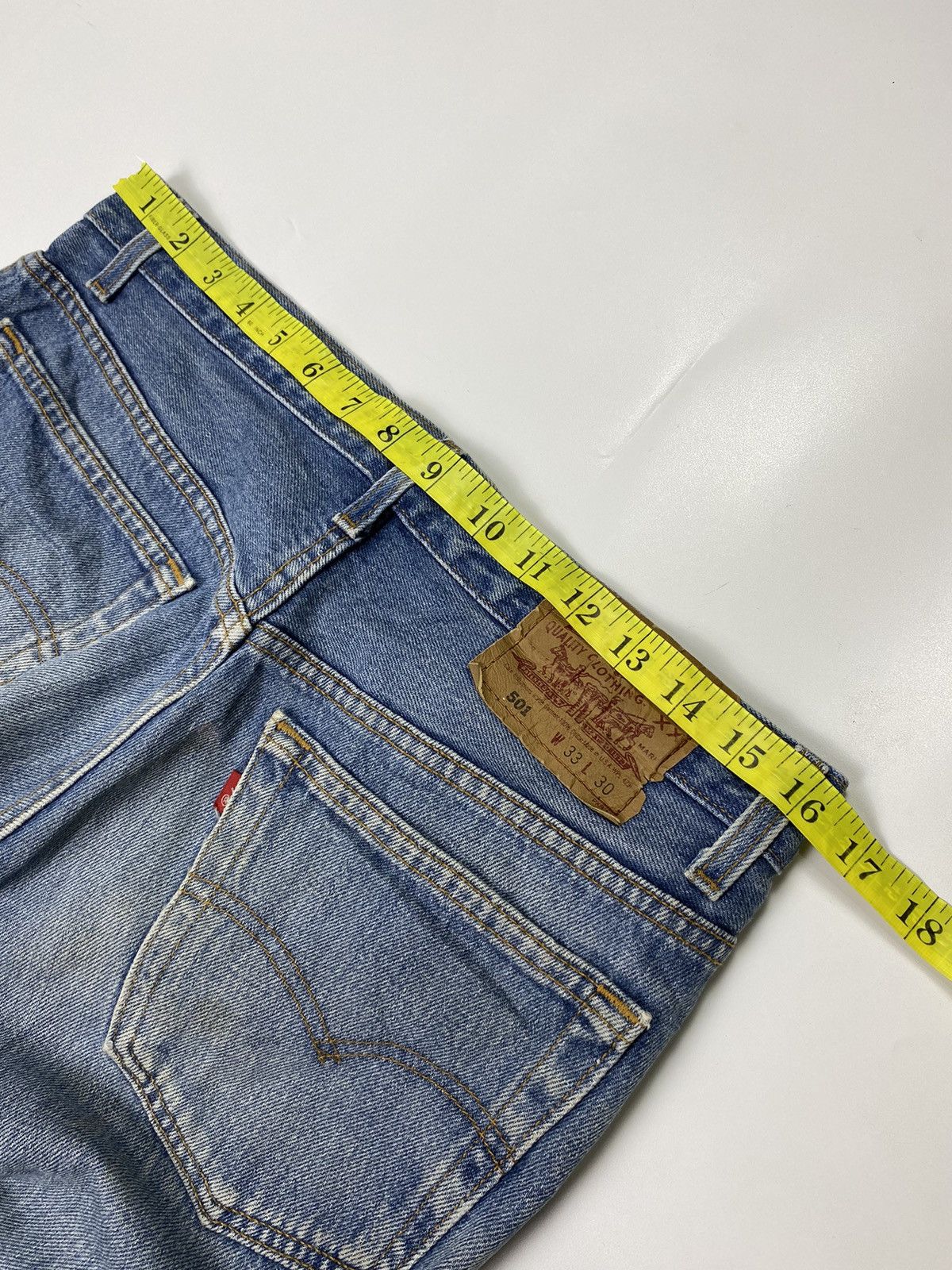 Jean × Levi's × Vintage size 32x29 vintage 90s levis 501 blue wash jeans pant Size US 32 / EU 48 - 9 Thumbnail