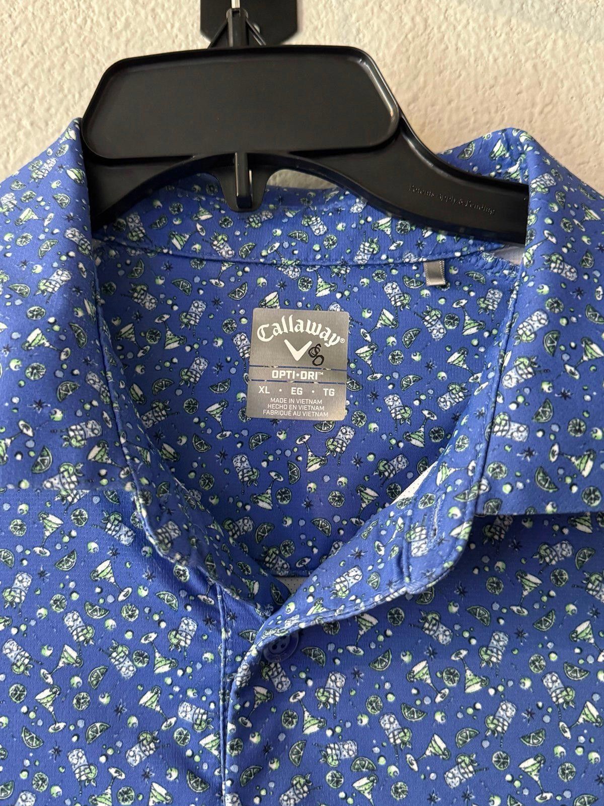 Callaway Men’s Callaway Opti-Dri Golf Shirt Swing Sz XL Tech UPF 50 Size US XL / EU 56 / 4 - 4 Thumbnail