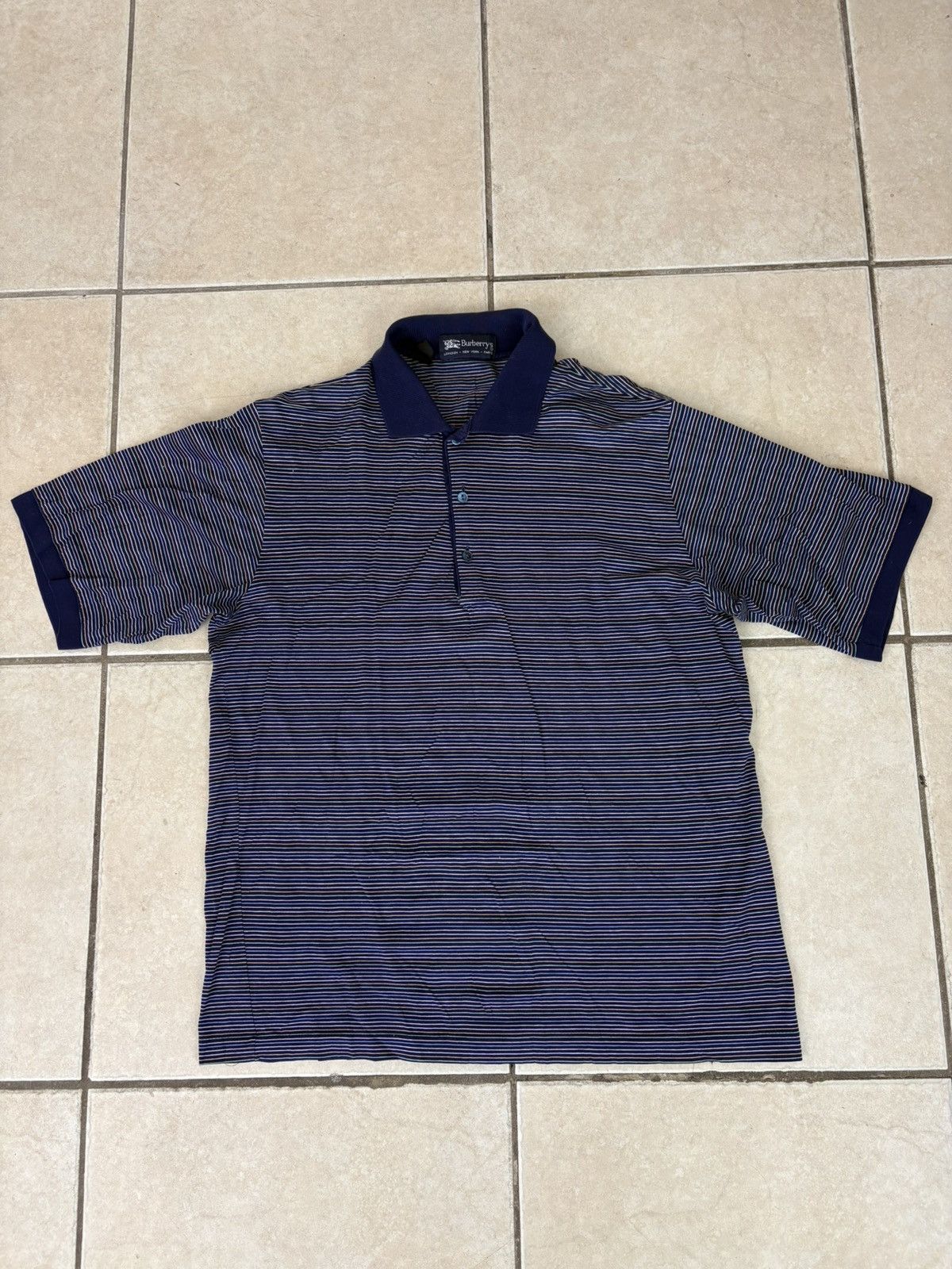 Burberry Burberry Vintage Strip Polo Size XL Size US XL / EU 56 / 4 - 1 Thumbnail