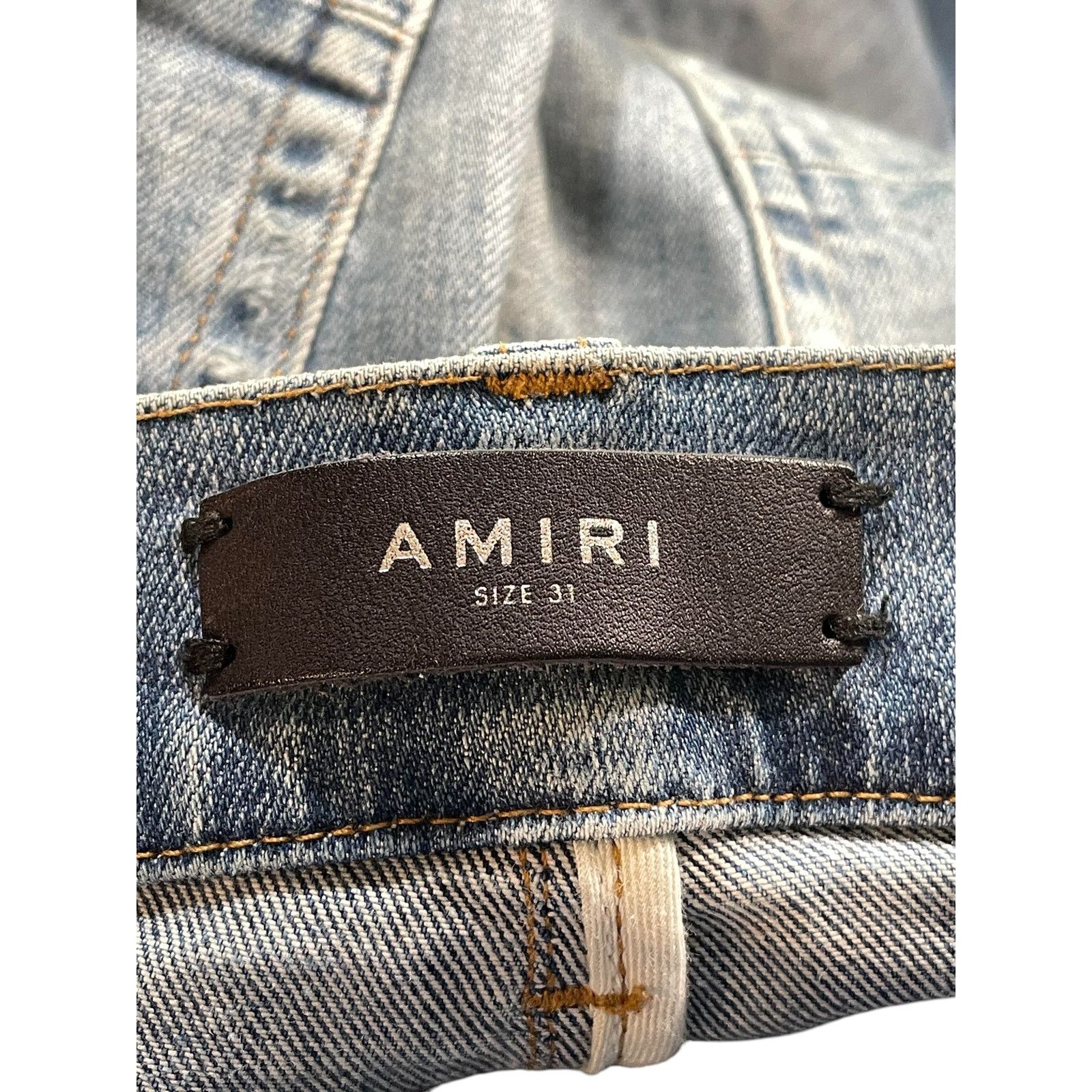 Amiri Amiri Floral Purple Patch Light Wash Jeans Size US 31 - 9 Thumbnail