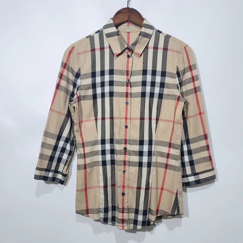 Burberry Burberry Beige Cotton Women's Shirt Size S / US 4 / IT 40 - 1 Thumbnail