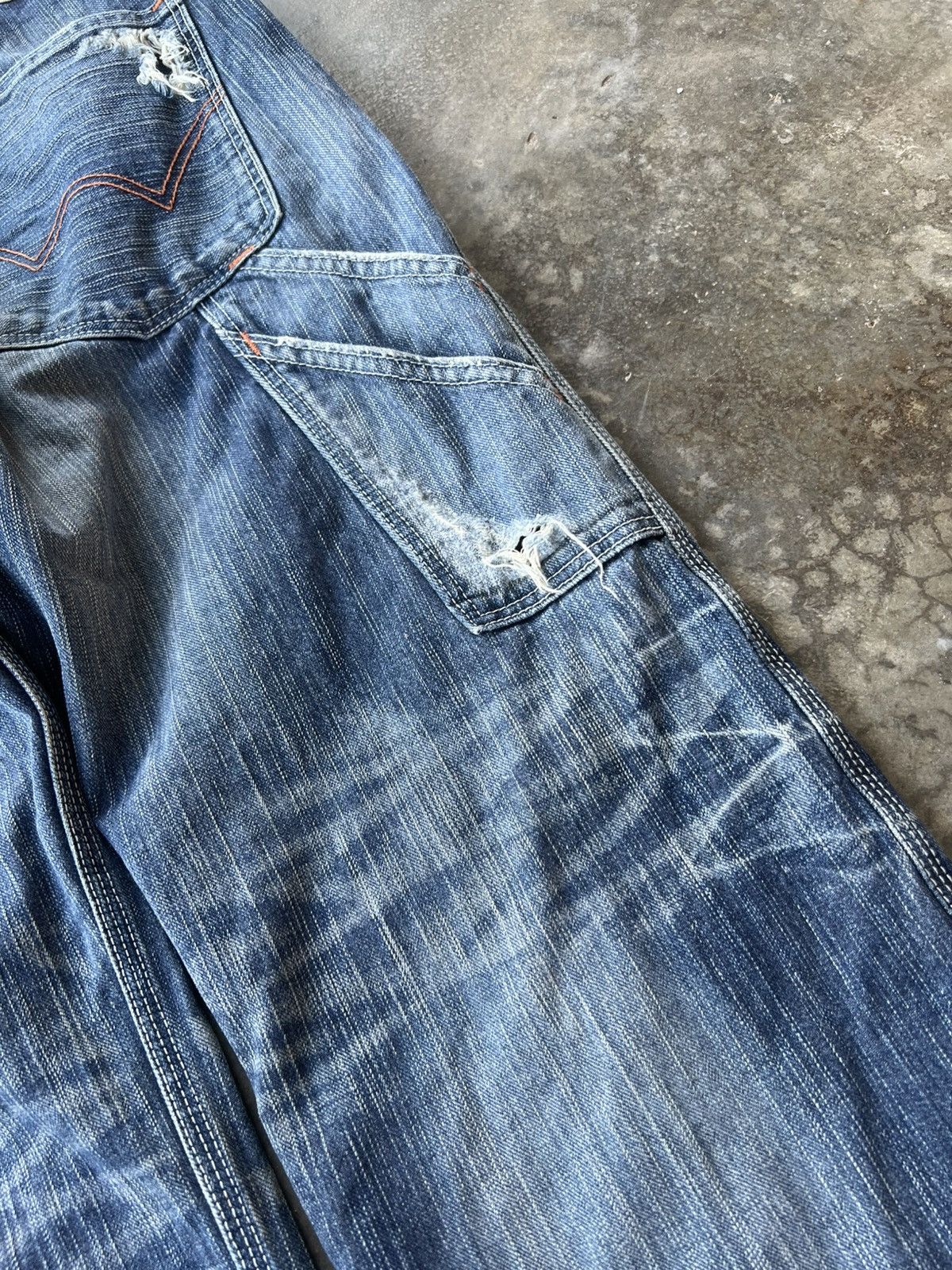 Edwin 💥Flare 💥Vintage Edwin XVS Distress Washed Jean Size US 33 - 13 Thumbnail