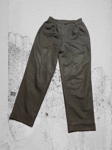 Polo Ralph Lauren Vintage Polo Ralph Lauren Wide Leg 100% Wool Pants Pinstripe Size 32" / US 10 / IT 46 - 1 Thumbnail