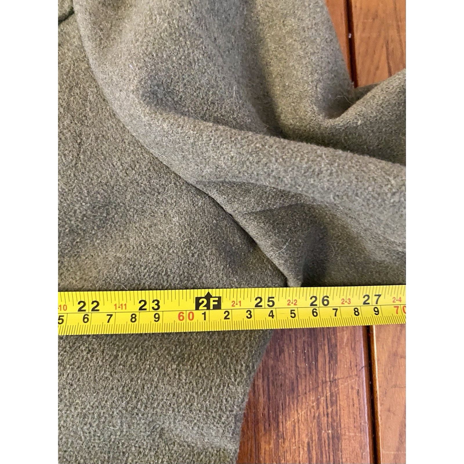 & Other Stories Coat Womens 2X Green Wool Peacoat Lane Crawford Fur Collar Size XXL / US 16-18 / IT 52-54 - 6 Thumbnail