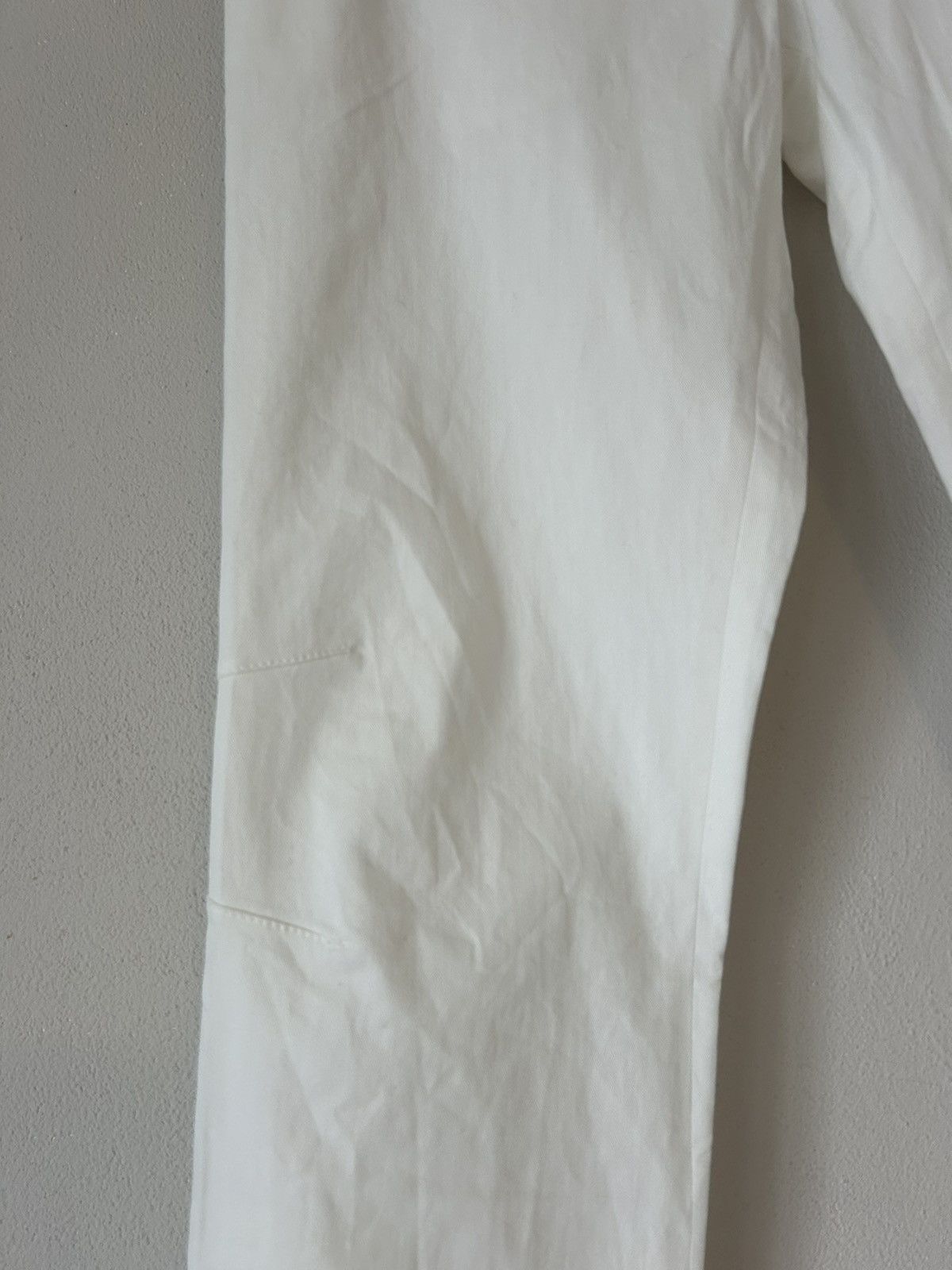 Gucci White Slim Fit Pants - Cotton Blend with Subtle Logo Detail Size US 30 / EU 46 - 5 Thumbnail