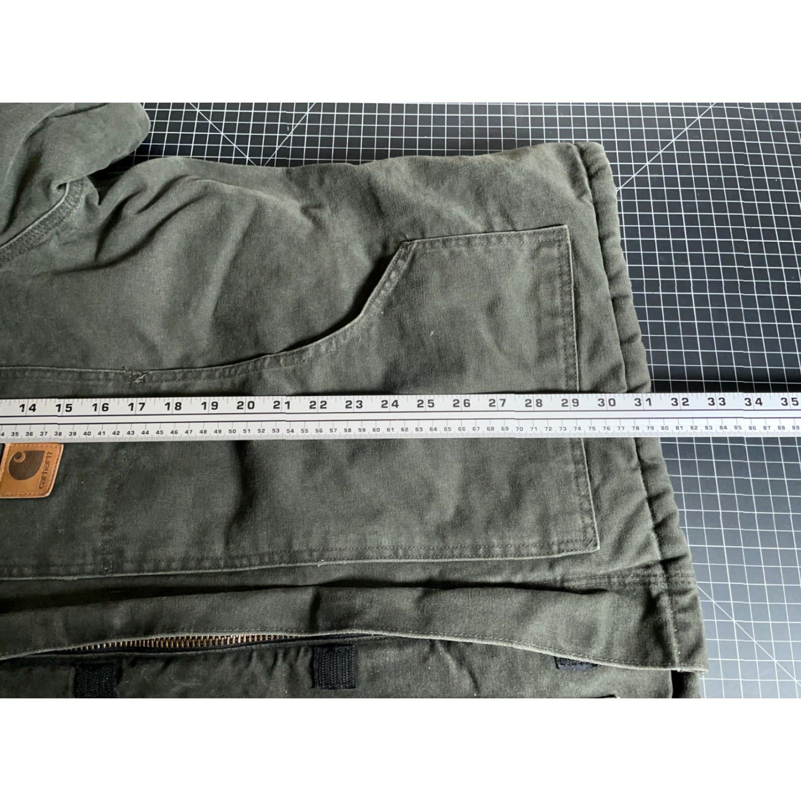 Carhartt VINTAGE Carhartt C26 Duck Canvas Jacket Mens 2XL Moss Green Quilted Lining Faded Bomber Jacket Casual Workwear 90s Grunge Retro Mens Size US XXL / EU 58 / 5 - 6 Thumbnail