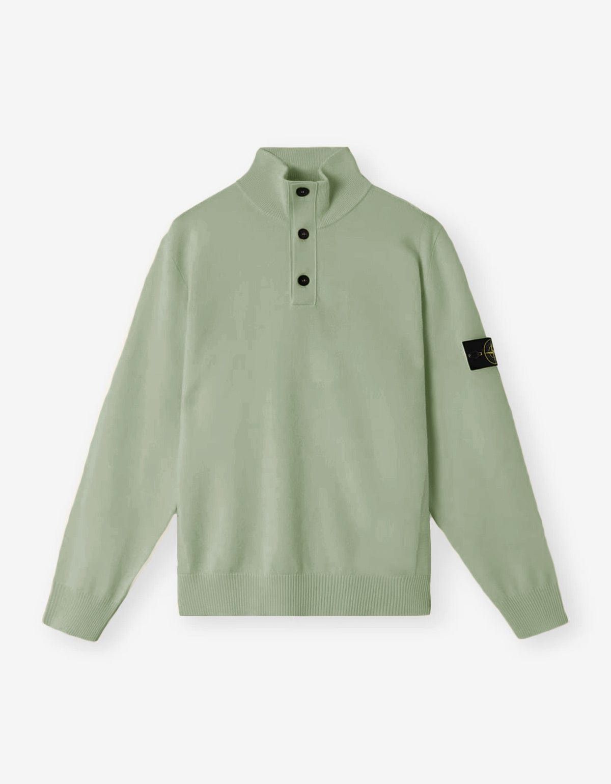 Stone Island Stone Island Green Half-Button Sweater Size US XL / EU 56 / 4 - 1 Thumbnail