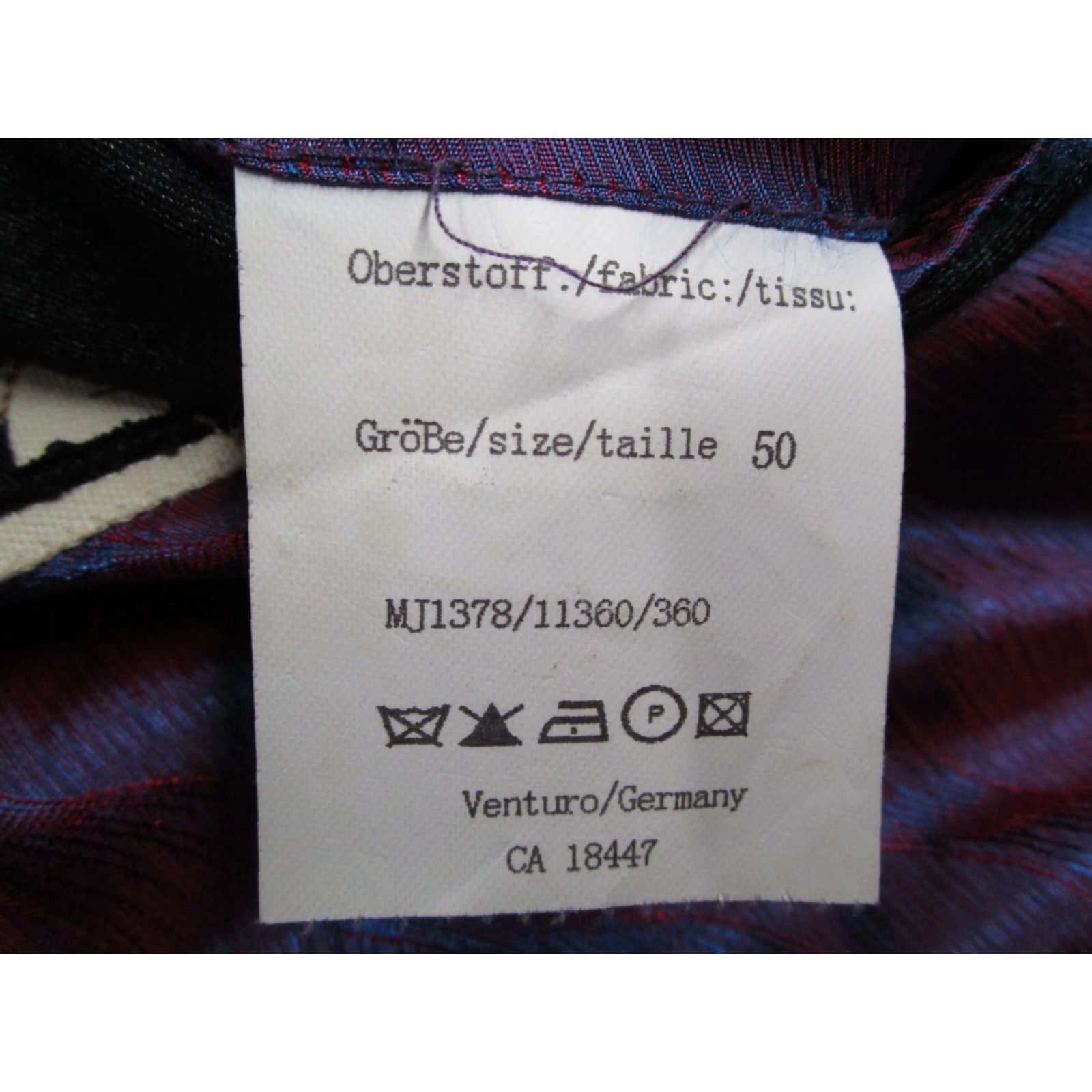 Vintage Haupt Germany Blazer Mens 50 Extra Large Gray Polyester Blend 2 Button Size 42R - 5 Thumbnail