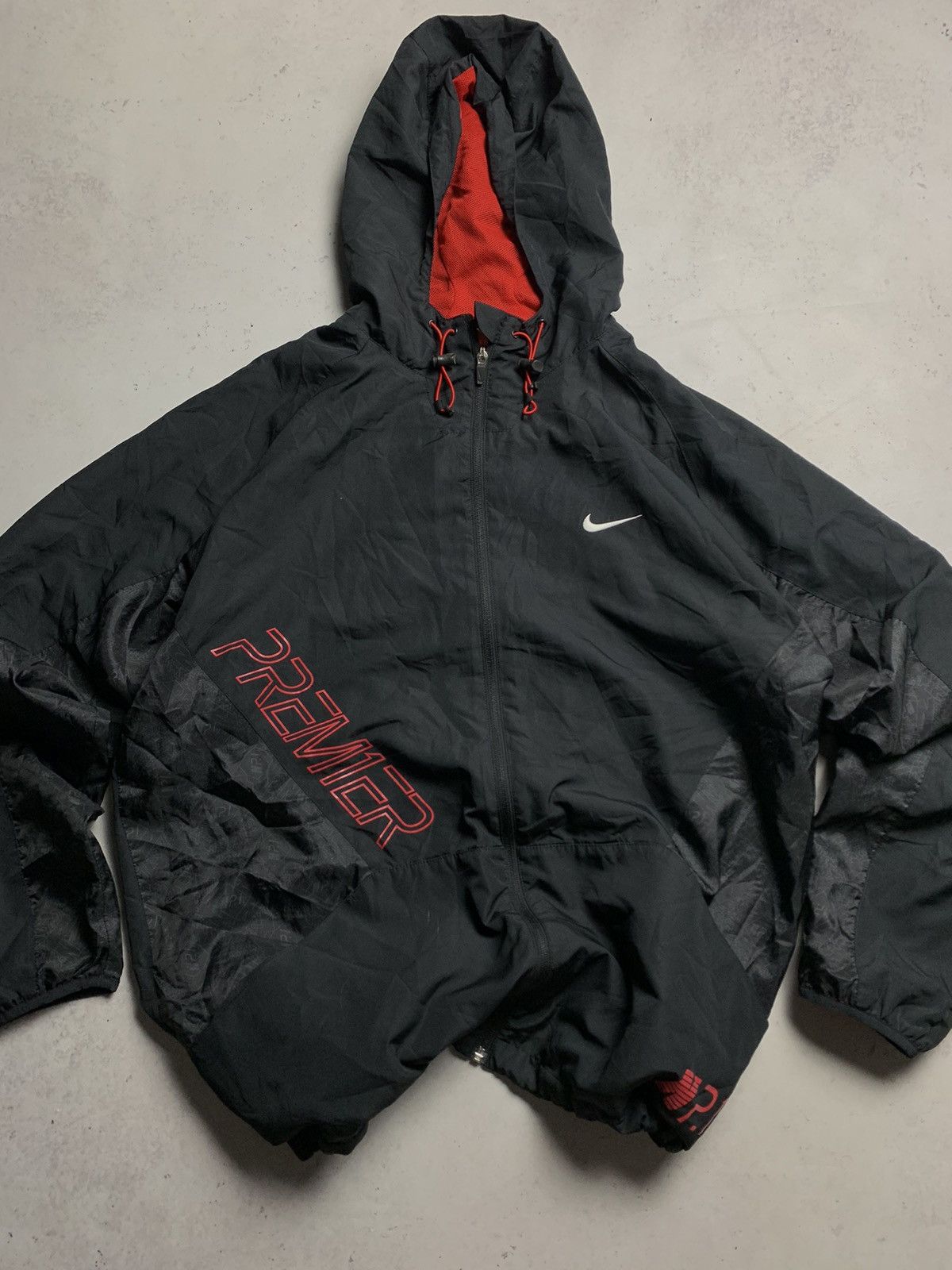 Nike Vintage Nike Swoosh Premier Nylon Jacket XL Size US XL / EU 56 / 4 - 3 Thumbnail