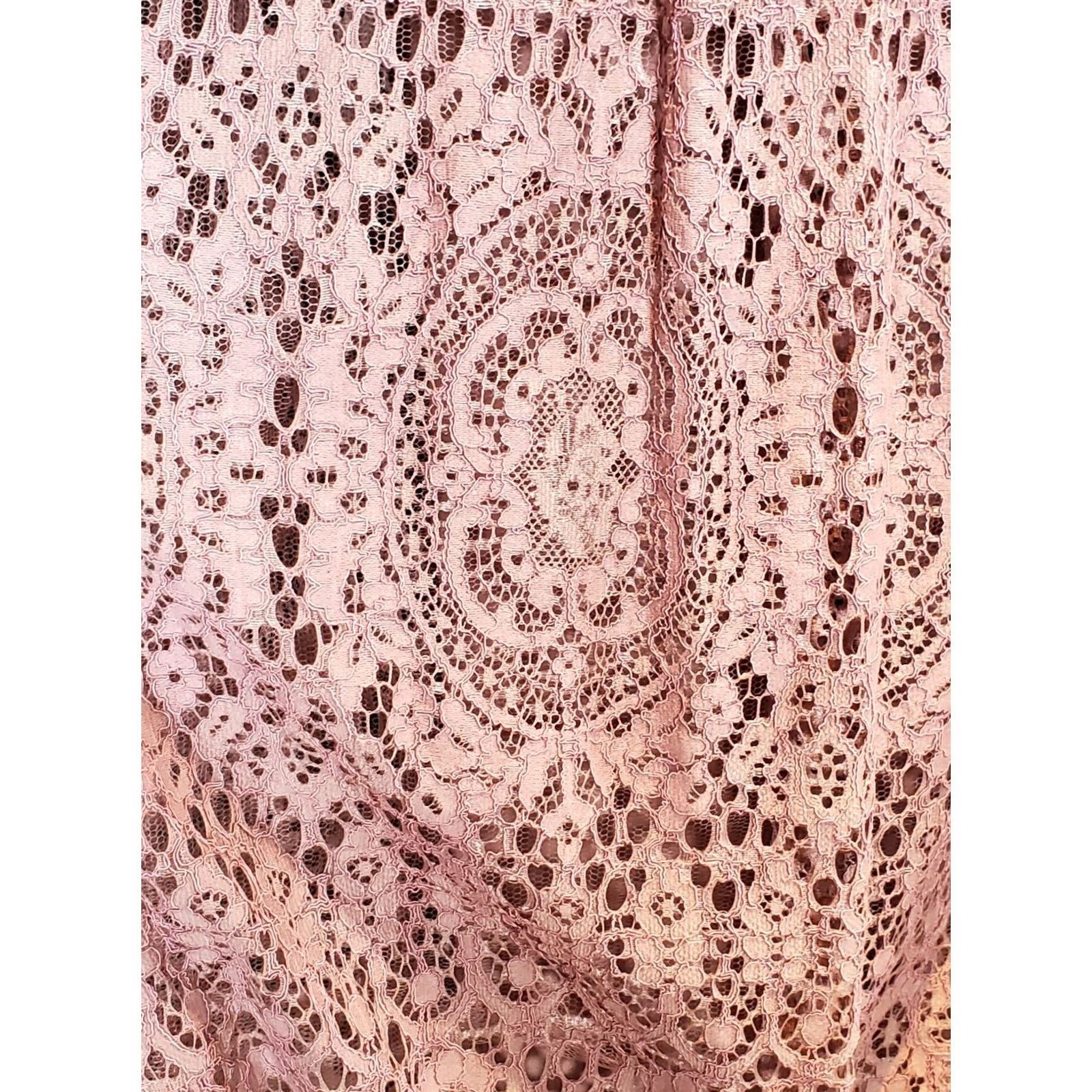 Asos ASOS Dress Womens 4 Pink Design Lace Midi Strappy Shoulder Pale Women Petite Size New Size S / US 4 / IT 40 - 3 Thumbnail