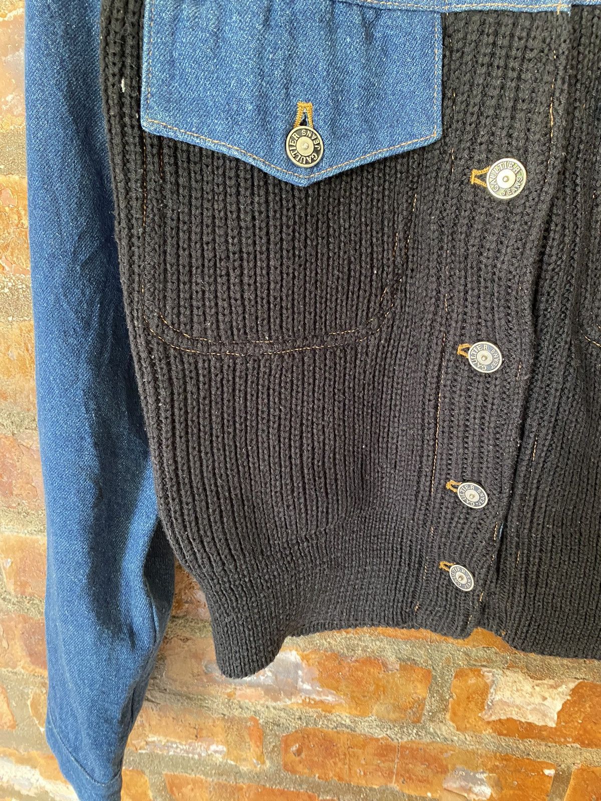 Jean Paul Gaultier 1990s JPG GAULTIER Jeans Hybrid Knit crop jacket Size M / US 6-8 / IT 42-44 - 7 Thumbnail