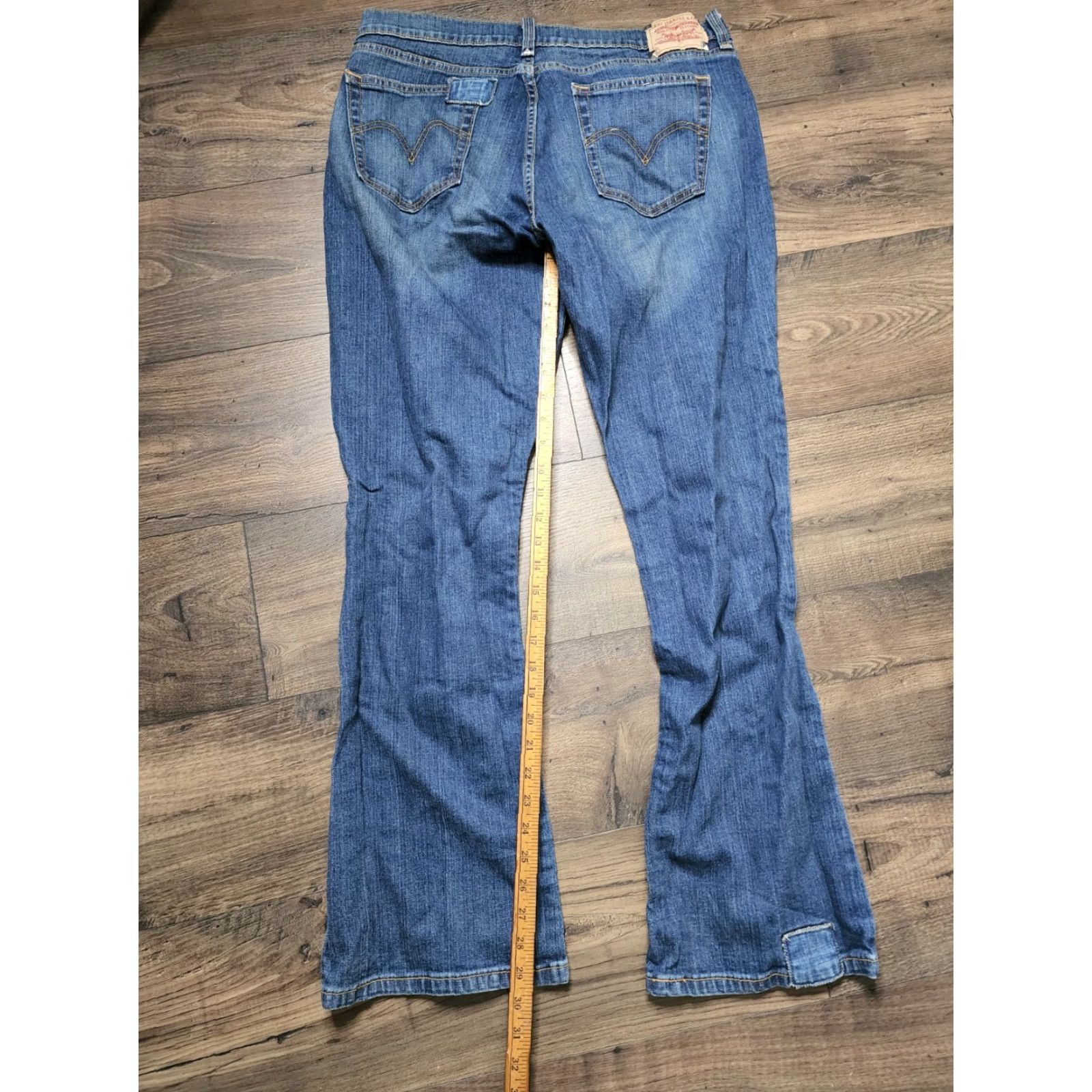 Levi's Levi's 515 Bootcut Jeans Size 12 Women's Distressed Rocker Studded blue Denim Regular fits Size 34" / US 12 / IT 48 - 4 Thumbnail