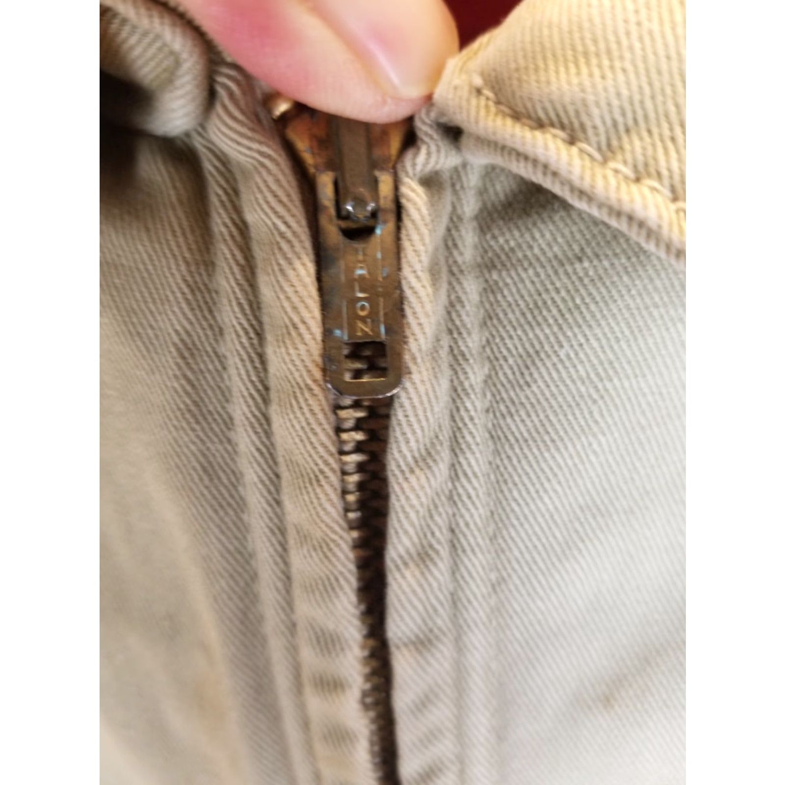 Vintage VINTAGE TUFNUF JACKET Mens Bomber Jacket Cotton Beige Detroit 50's L 21in 25in 24in 24in Flannel Lined Cap CTN Size US L / EU 52-54 / 3 - 6 Thumbnail