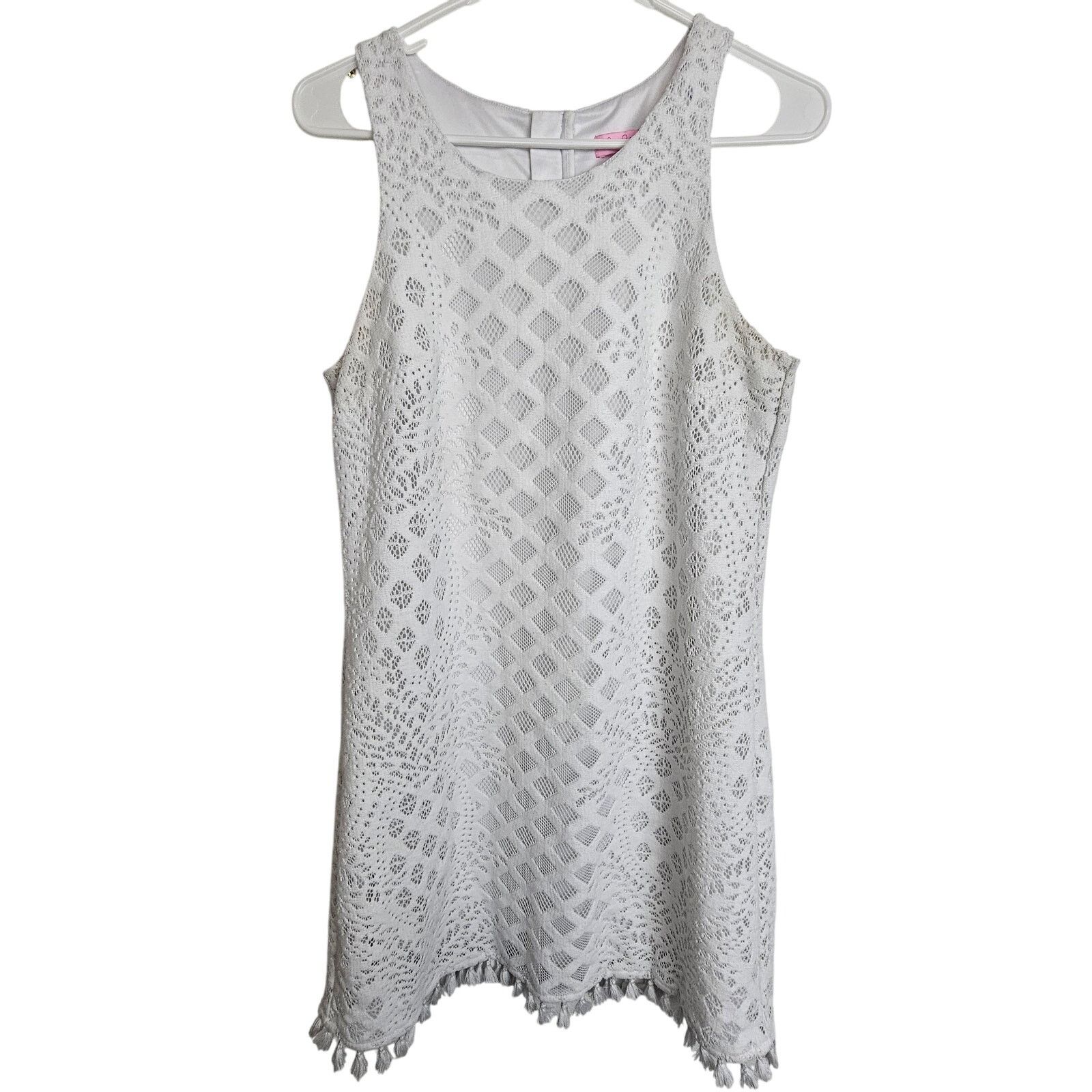 Lilly Pulitzer Lilly Pulitzer Womens Marquette Shift Dress Sz M White Lace Size M / US 6-8 / IT 42-44 - 2 Thumbnail