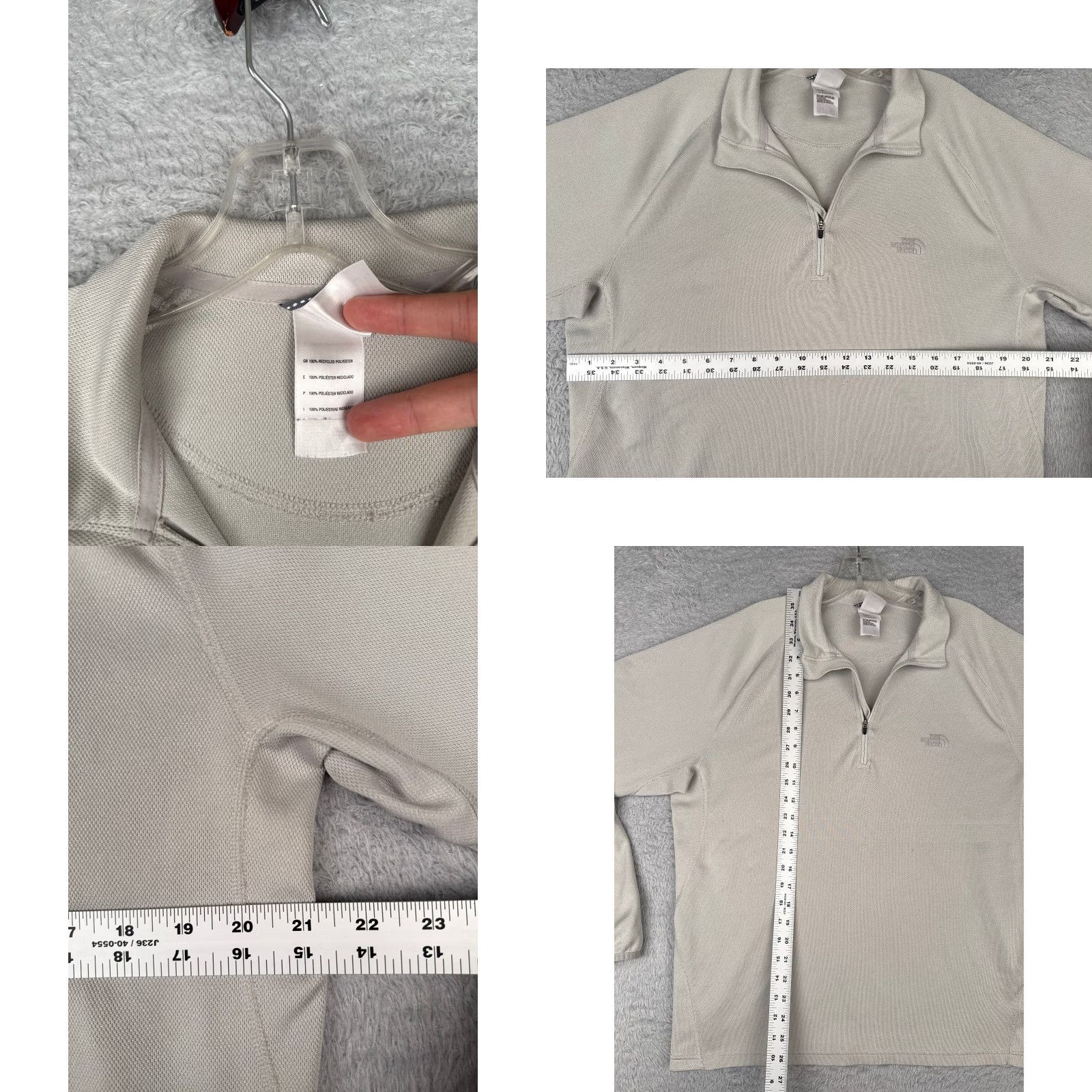 The North Face The North Face Shirt Men L Gray Long Sleeve 1/4 Zip Mock Neck Polyester READ Size US L / EU 52-54 / 3 - 8 Thumbnail