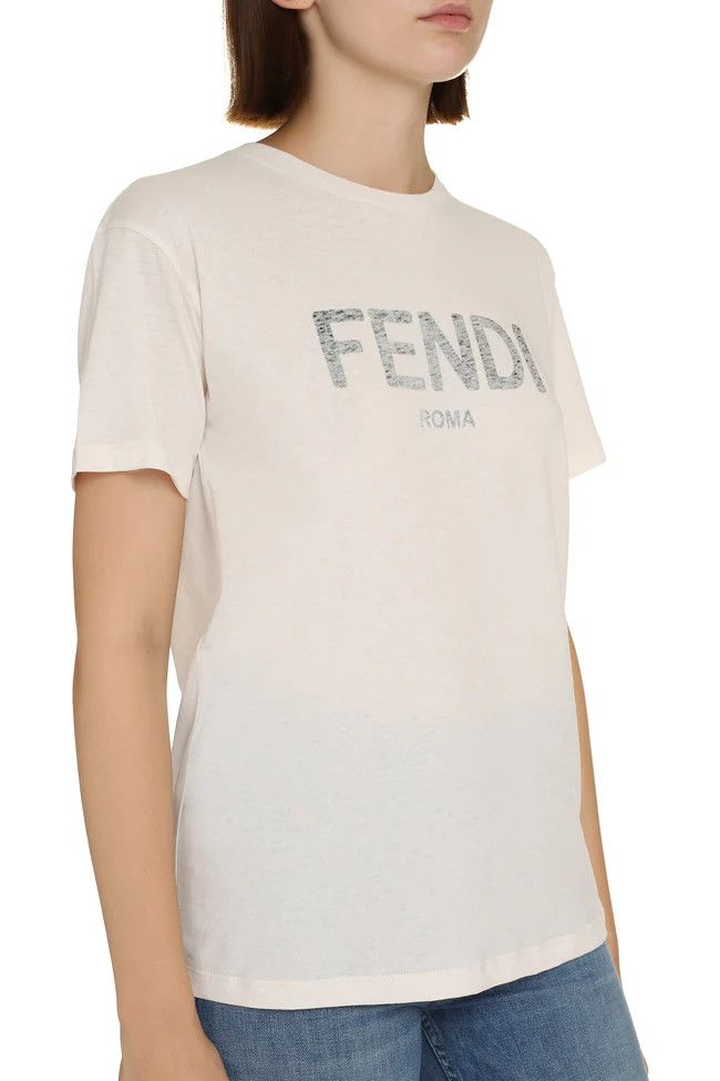 Fendi o1B3y1r0326 T-Shirt in White Size S / US 4 / IT 40 - 5 Thumbnail
