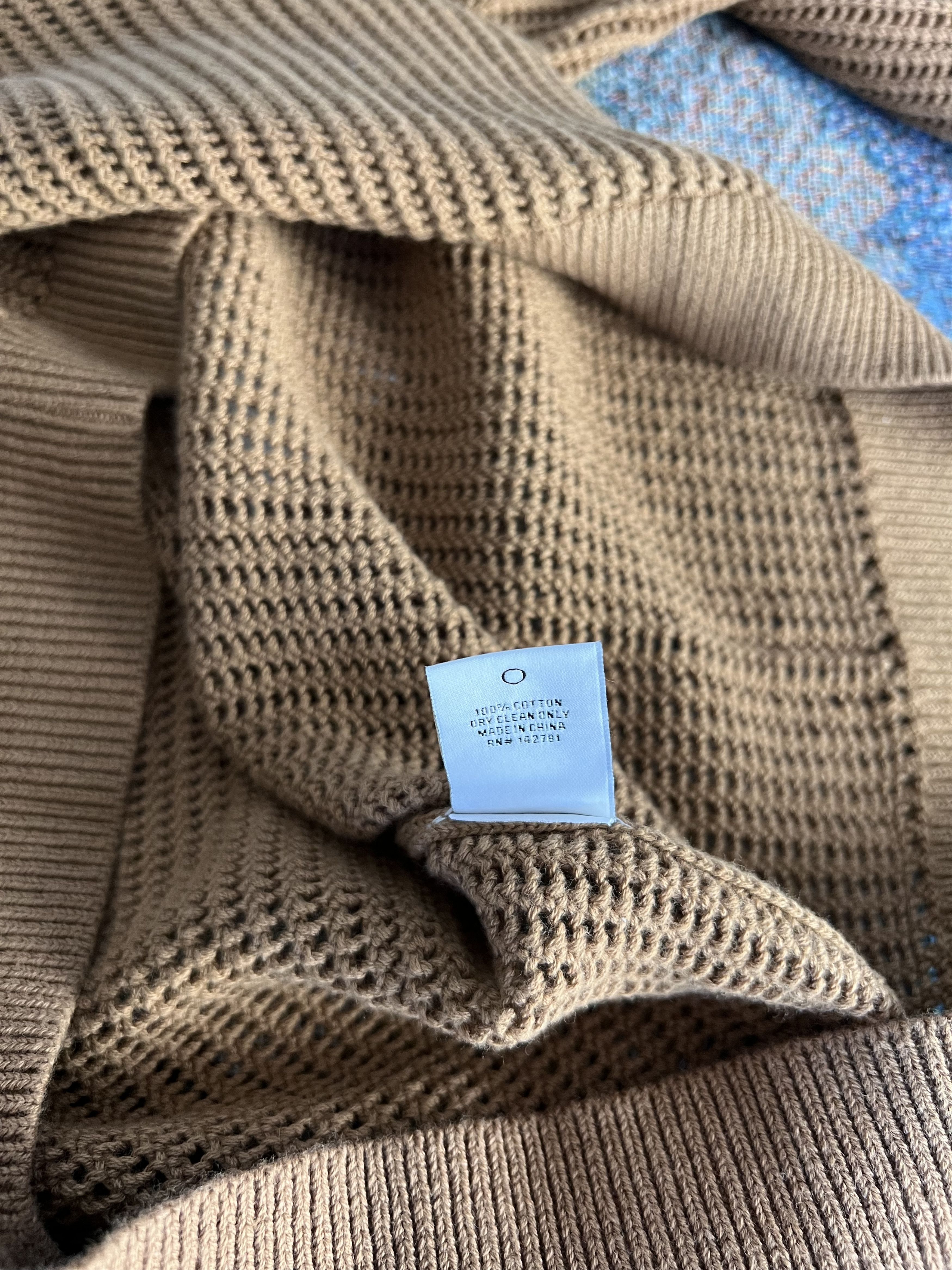 Aime Leon Dore Aime Leon Dore Long Sleeve Mesh Knit Polo in Camel Brown Size US S / EU 44-46 / 1 - 9 Thumbnail