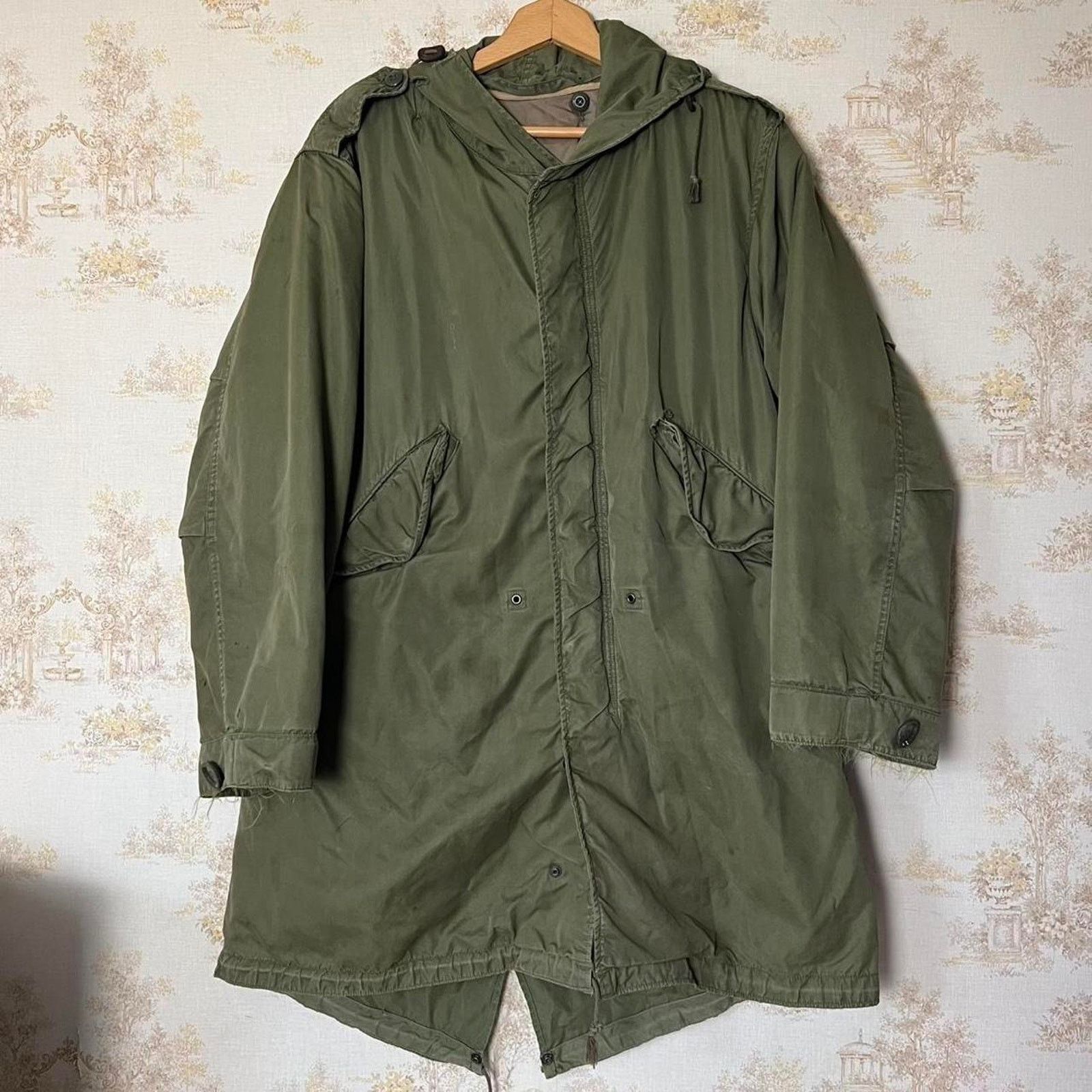 Vintage 50s US Army M-1951 Fishtail Parka | CROWN Zipper | M/L Size US L / EU 52-54 / 3 - 1 Thumbnail