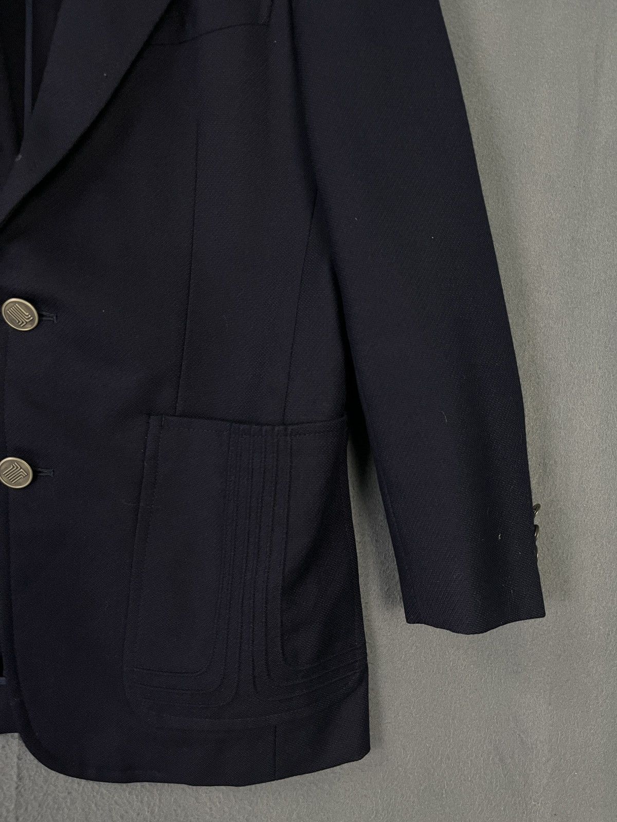 Lanvin × Vintage Lanvin Wool Coat Blazer Navy Blue Size S / US 4 / IT 40 - 5 Thumbnail