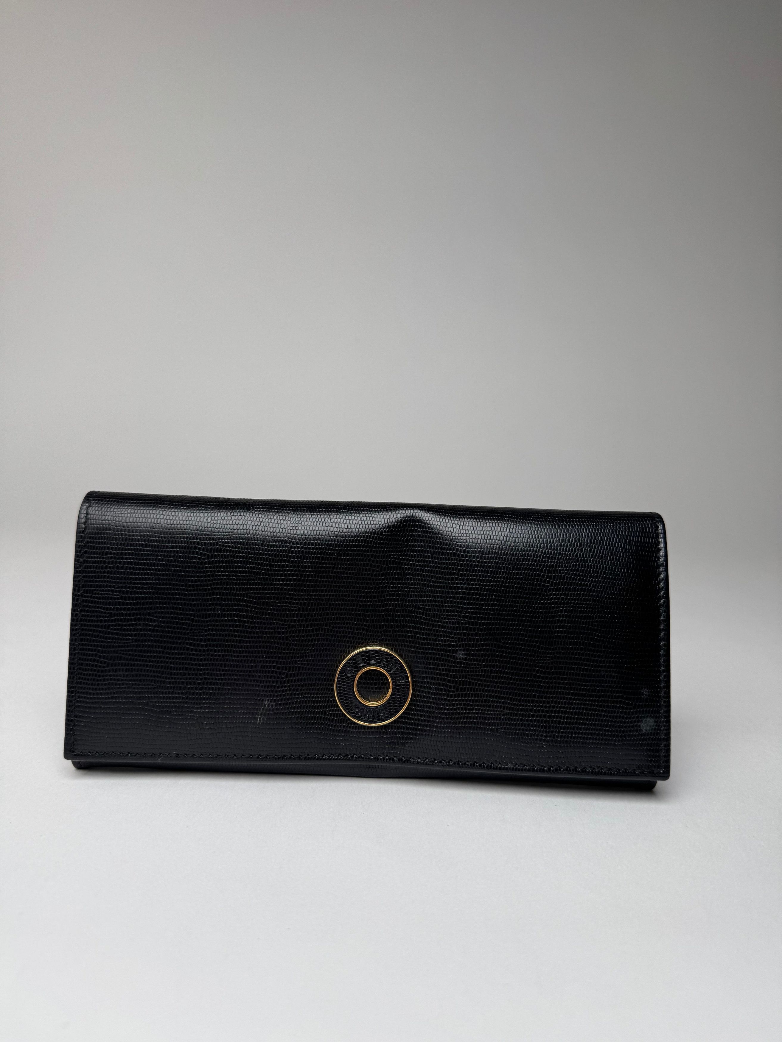 Celine Vintage Paris Leather Triomphe Wallet Black Size ONE SIZE - 1 Thumbnail