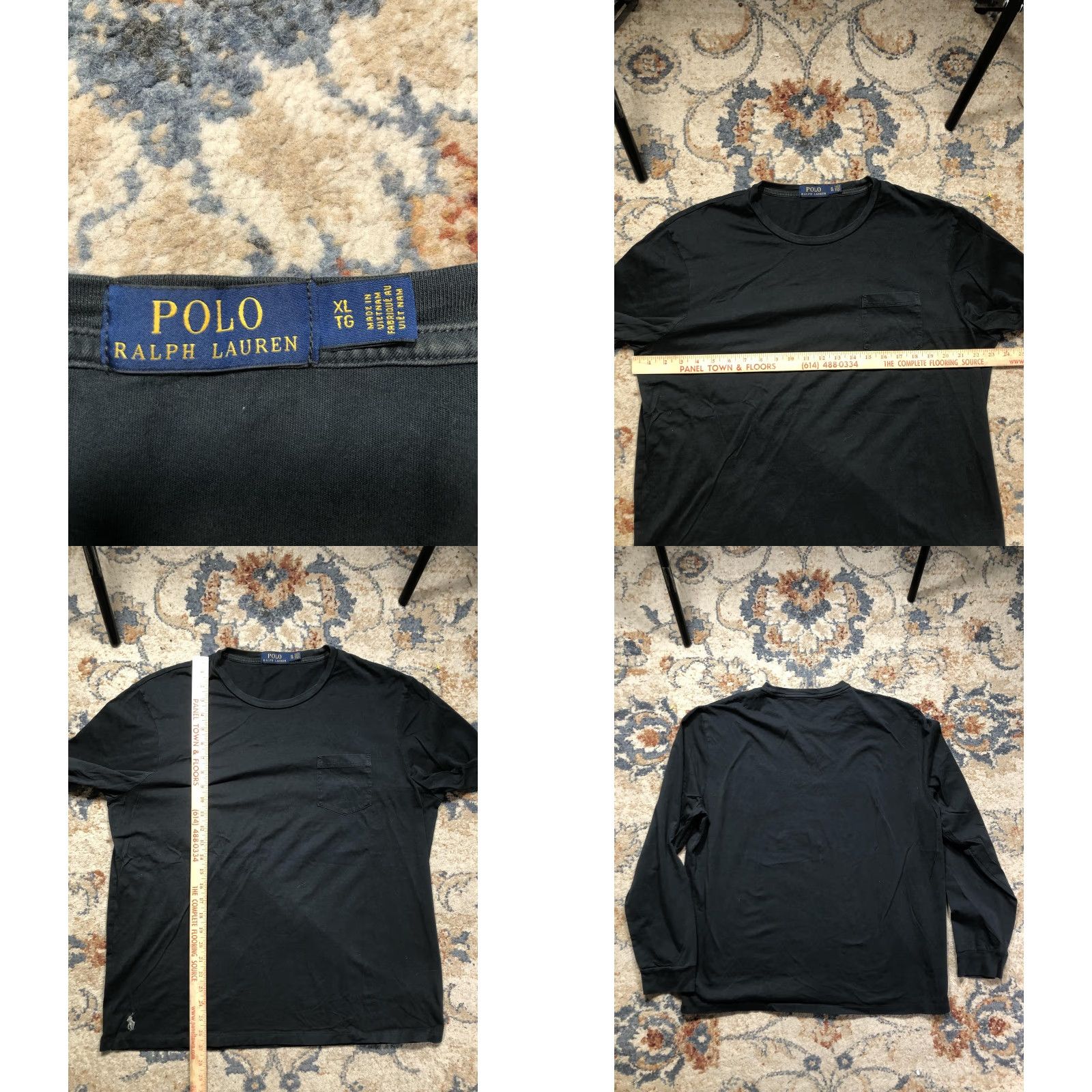 Polo Ralph Lauren Polo Ralph Lauren Shirt Mens XL Black Long Sleeve Pocket Pony Logo T-Shirt Size US XL / EU 56 / 4 - 8 Thumbnail