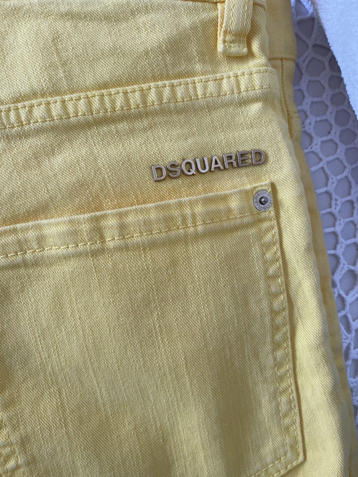 Dsquared2 Dsquared2 Men’s Yellow Jeans Size US 31 - 2 Thumbnail