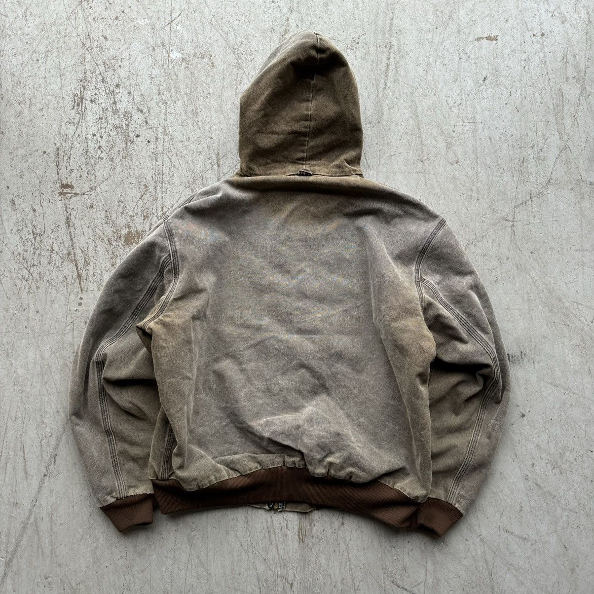 Carhartt × Vintage Carhartt 90’s Vintage Jacket Sand Faded Hooded Sz XL Size US XL / EU 56 / 4 - 4 Thumbnail