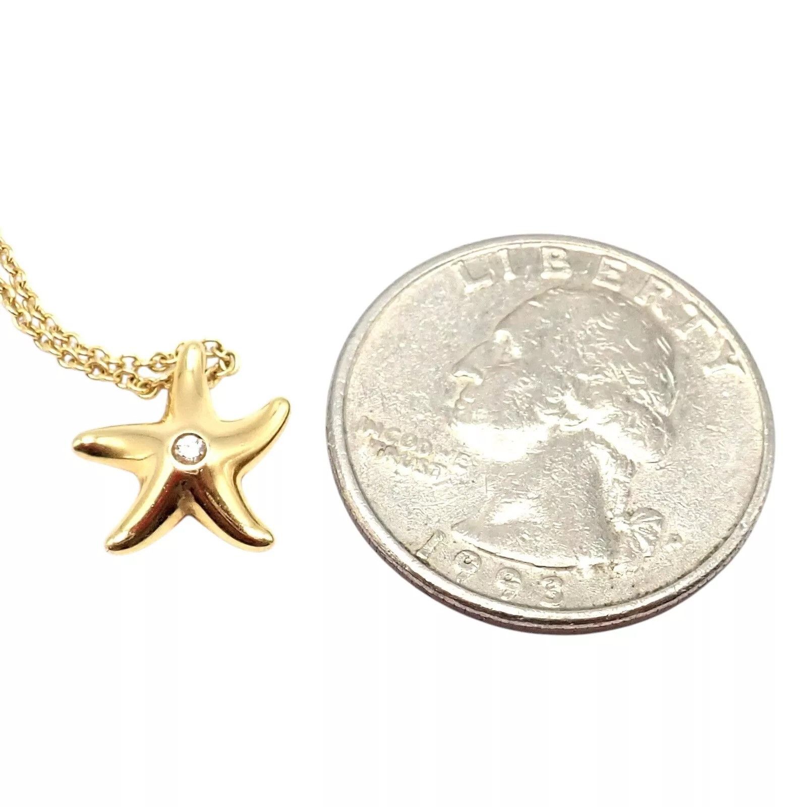 Tiffany & Co. Tiffany & Co Peretti 18k Starfish Diamond Necklace Size ONE SIZE - 4 Thumbnail
