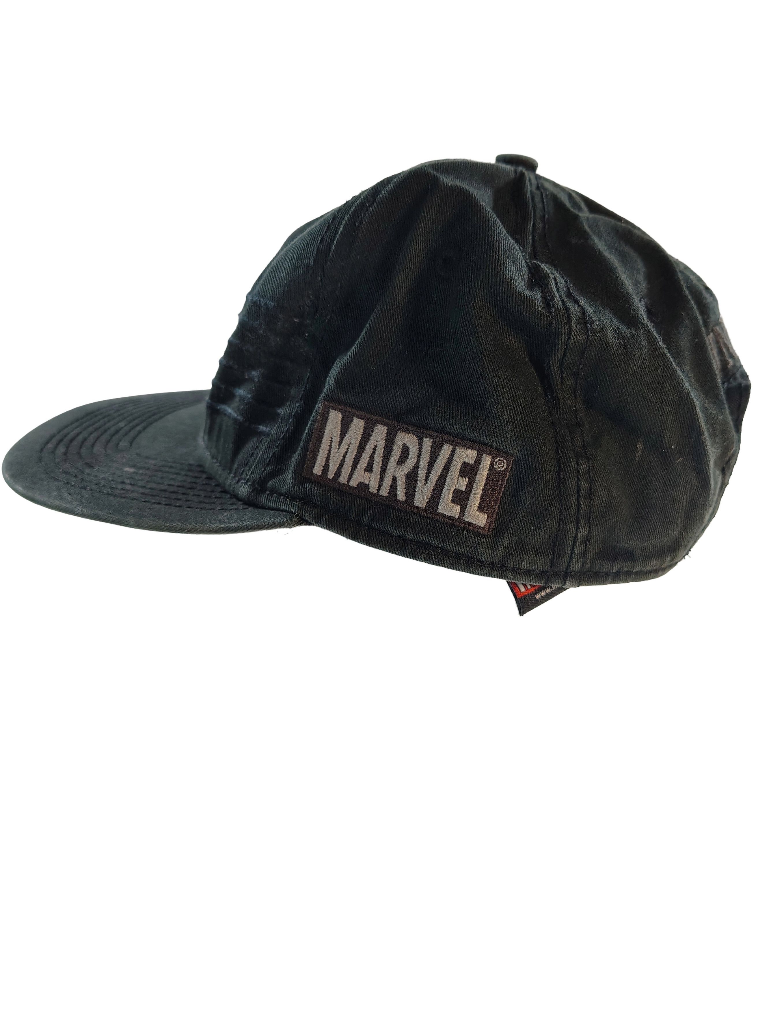 Marvel Comics Men's Blackout Y2K Marvel Punisher Skull Flat Cap Size ONE SIZE - 4 Thumbnail