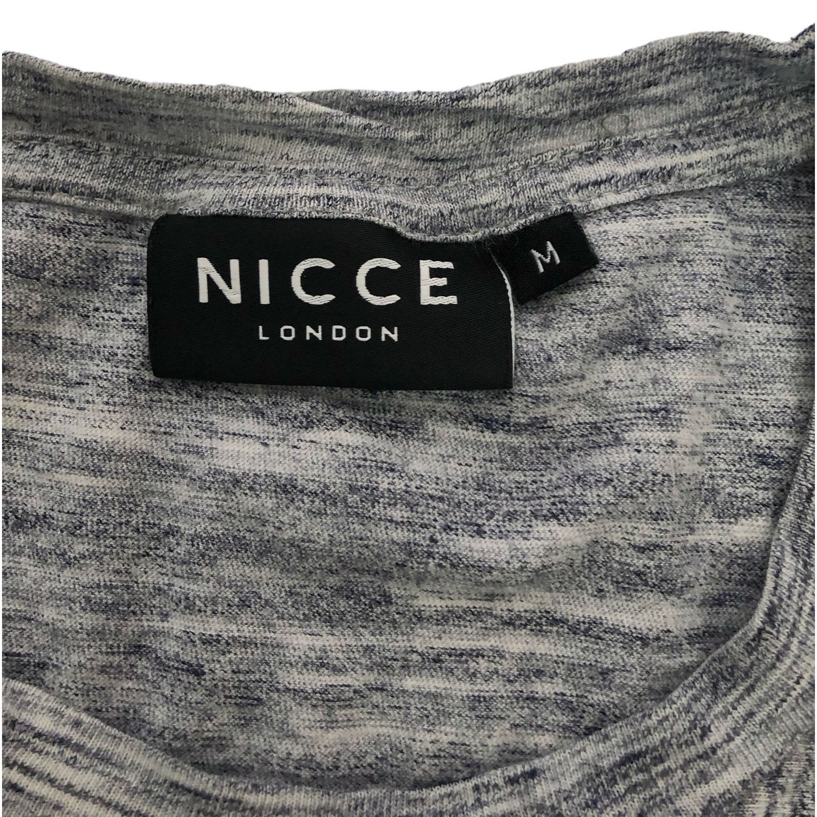 Nicce London Nicce London Men’s Grey Marl Panel T-Shirt Med Short Sleeve Size US M / EU 48-50 / 2 - 3 Thumbnail