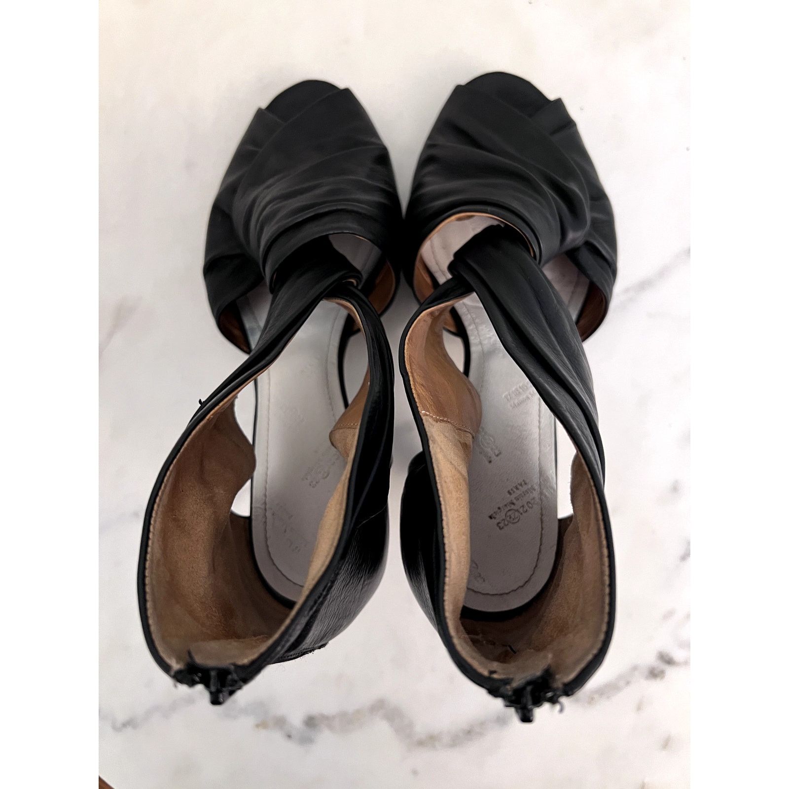 Maison Margiela VINTAGE 2010 Margiela Line 22 Blk Knotted 2.75" Heels EU6.5 Size US 6.5 / IT 36.5 - 2 Thumbnail