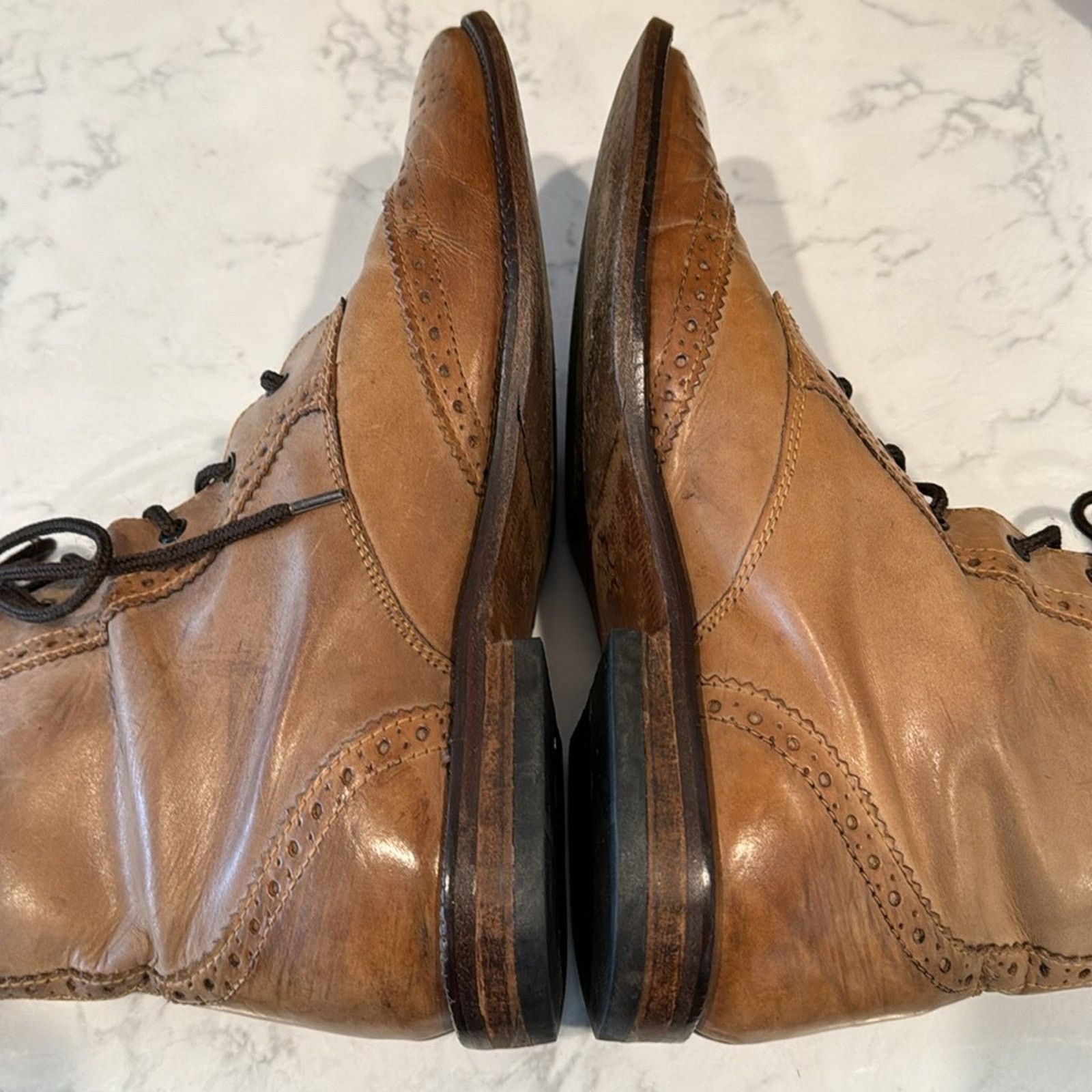 Asos ASOS Brogue leather lace up boots wingtip academia size 10 Size US 10 / EU 43 - 8 Thumbnail