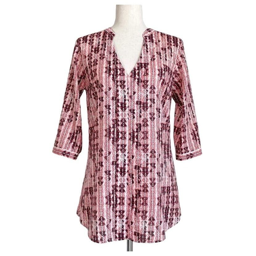 Patagonia Patagonia Sedum Coyote Block Coral Organic Cotton Tunic Size M / US 6-8 / IT 42-44 - 4 Thumbnail
