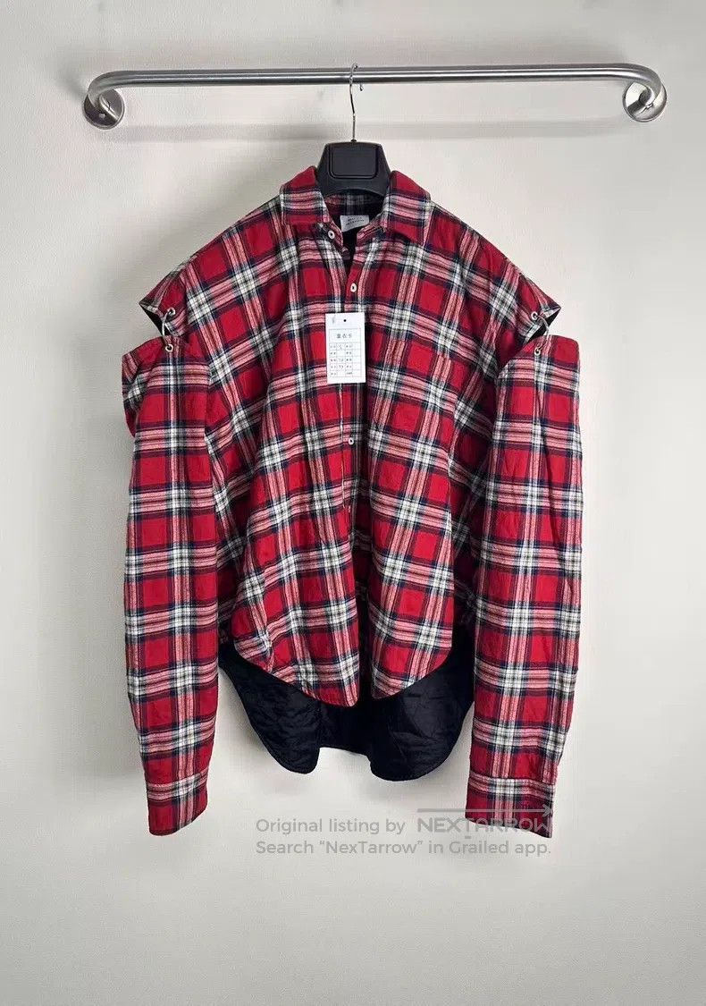 Vetements VETEMENTS Shoulder Padded Plaid Patchwork Jacket Size US S / EU 44-46 / 1 - 1 Thumbnail