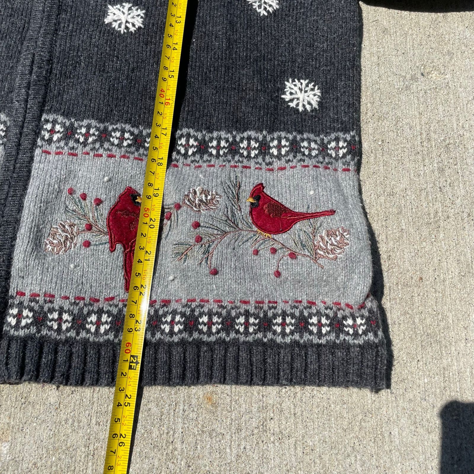 Croft & Barrow Croft & Barrow Christmas Sweater XL Cardinal Birds Zip Up Size US XL / EU 56 / 4 - 6 Thumbnail