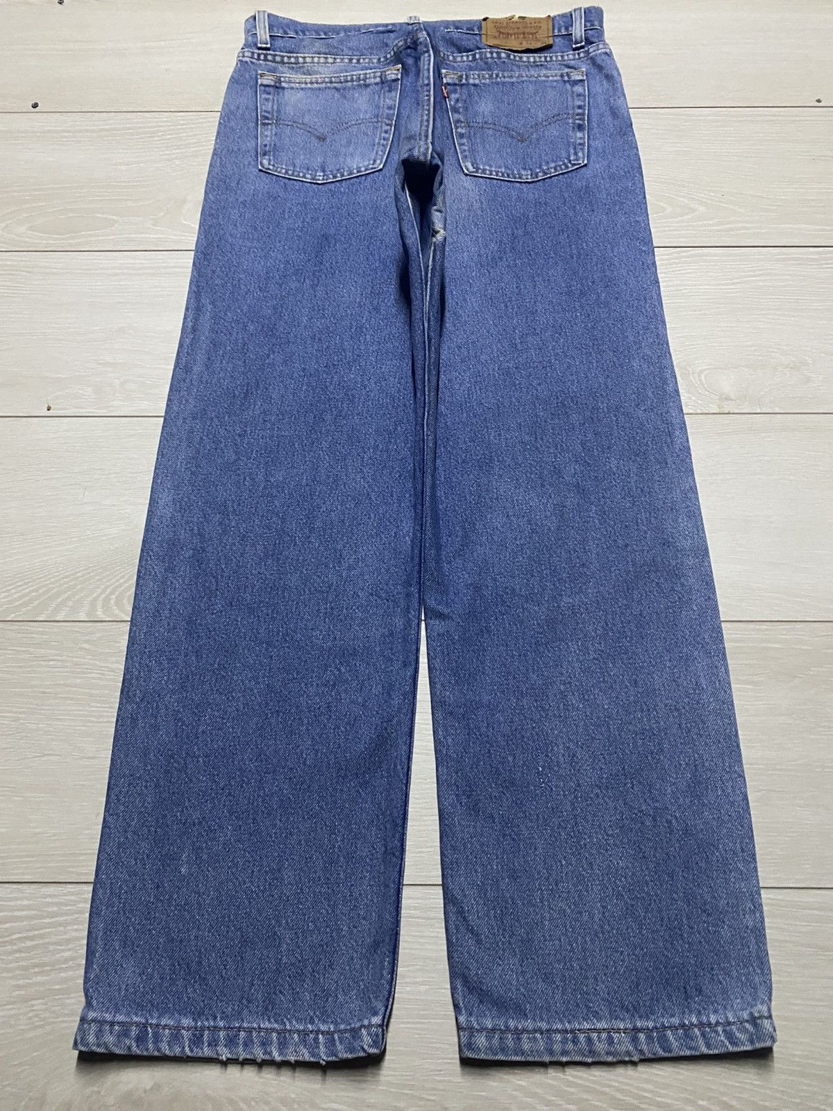 Levi's Vintage Levis 510 Blue Wash Distressed Jeans Size US 32 / EU 48 - 2 Thumbnail