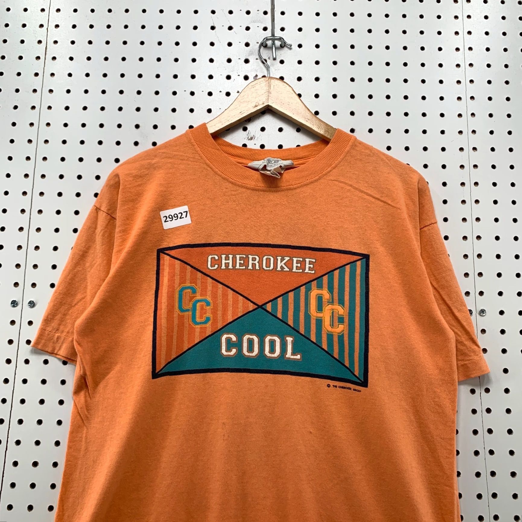 Cherokee VINTAGE Cherokee Shirt Mens M Orange 90s Made USA Cotton Crew Neck Short Sleeve T-Shirt Size US M / EU 48-50 / 2 - 2 Thumbnail