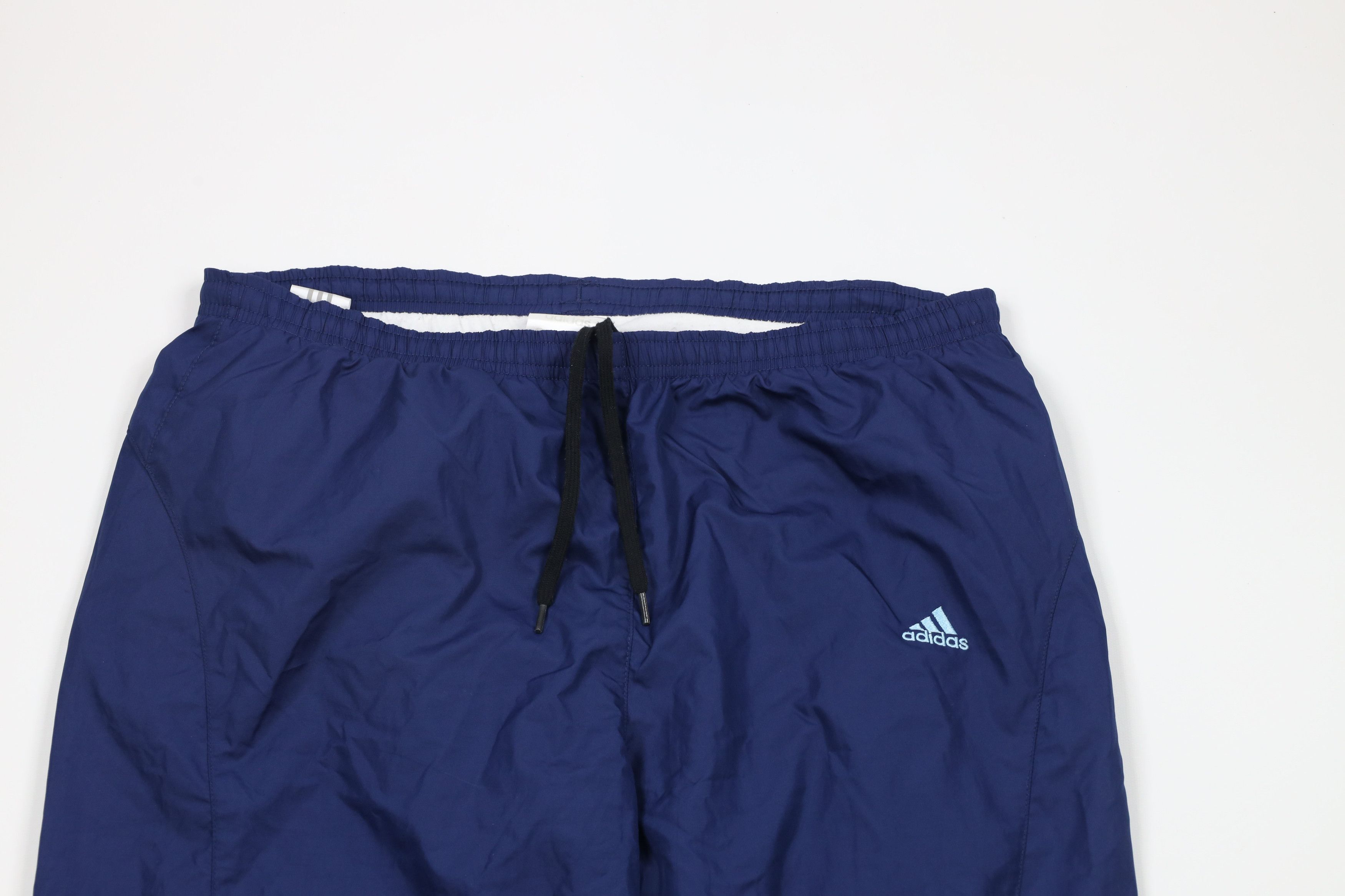 Adidas × Vintage Vintage Y2K 2003 Adidas Lined Flared Wide Leg Pants Blue Size 33" - 2 Thumbnail