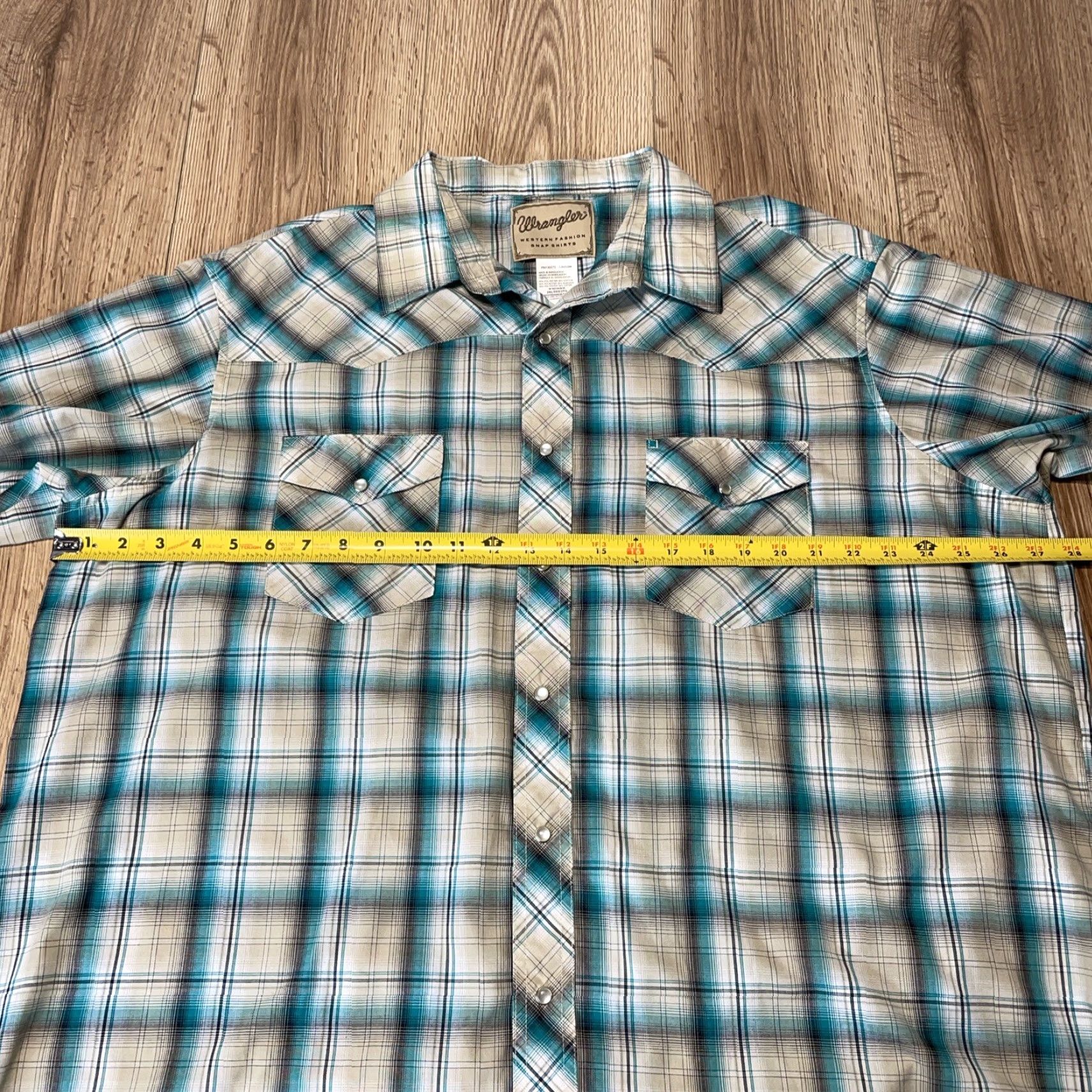 Wrangler Wrangler Men’s Western Shirt 2XL Short Sleeve Plaid Green Cowboy Rodeo Button Up Size US XXL / EU 58 / 5 - 5 Thumbnail