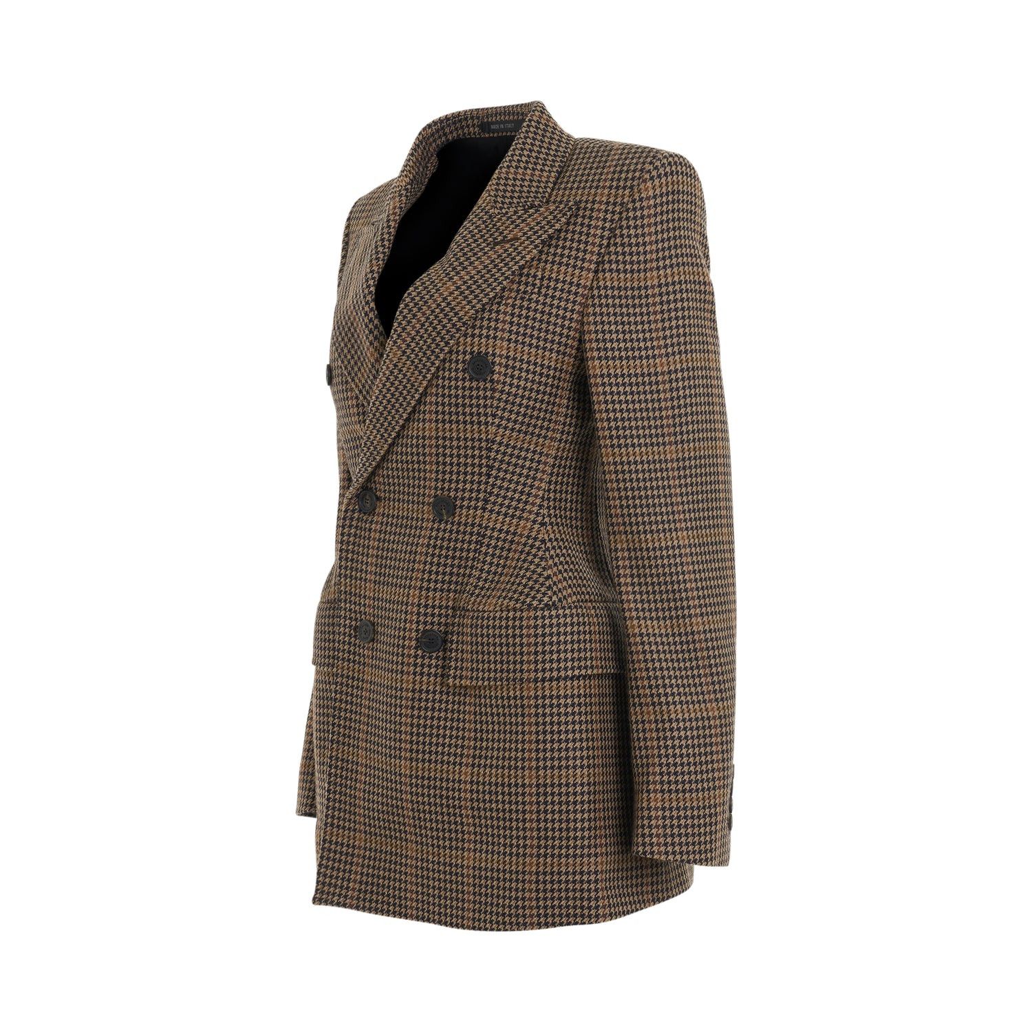 Balenciaga o1bcso1str1124 DB Hourglass Jacket in Beige/Black Size XS / US 0-2 / IT 36-38 - 2 Thumbnail