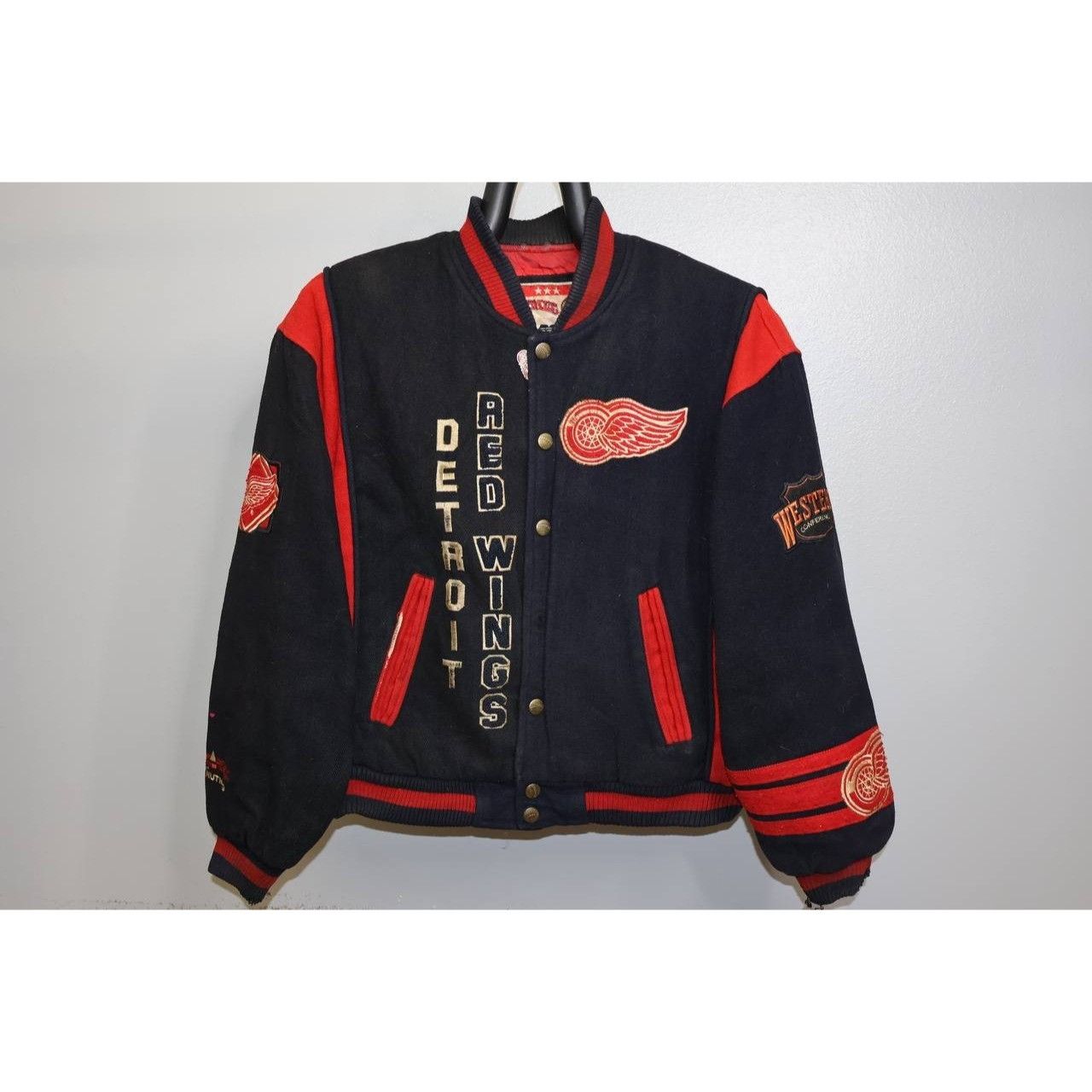 Vintage 90s Detroit Red Wings Nutmeg Varsity Jacket USA