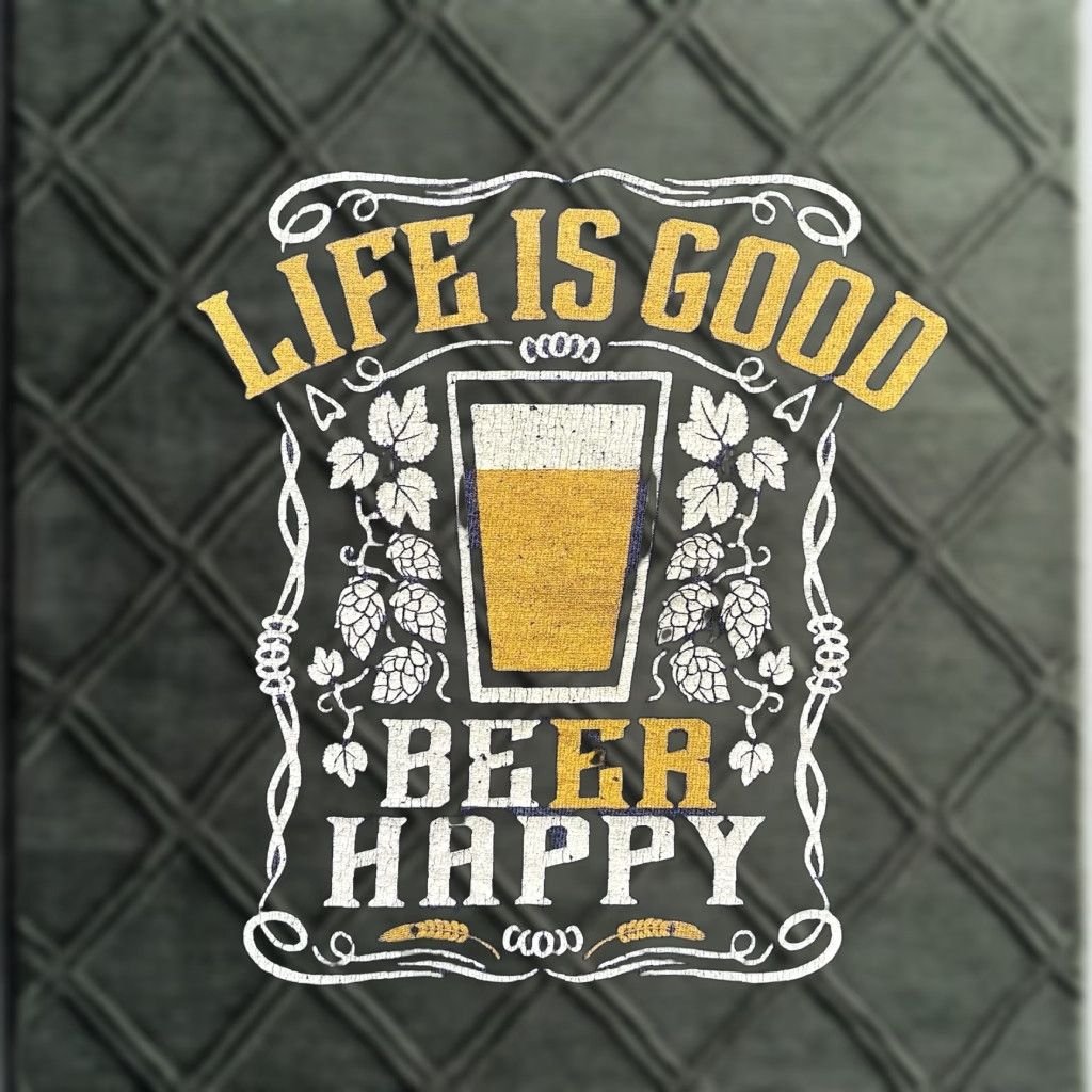Life is Good Life Is Good Crusher T-Shirt Women's XL “Life Is Good Beer Happy” V-neck Blue Short Sleeve 100% Cotton Knit Vintage No N/A Size XL / US 12-14 / IT 48-50 - 1 Thumbnail