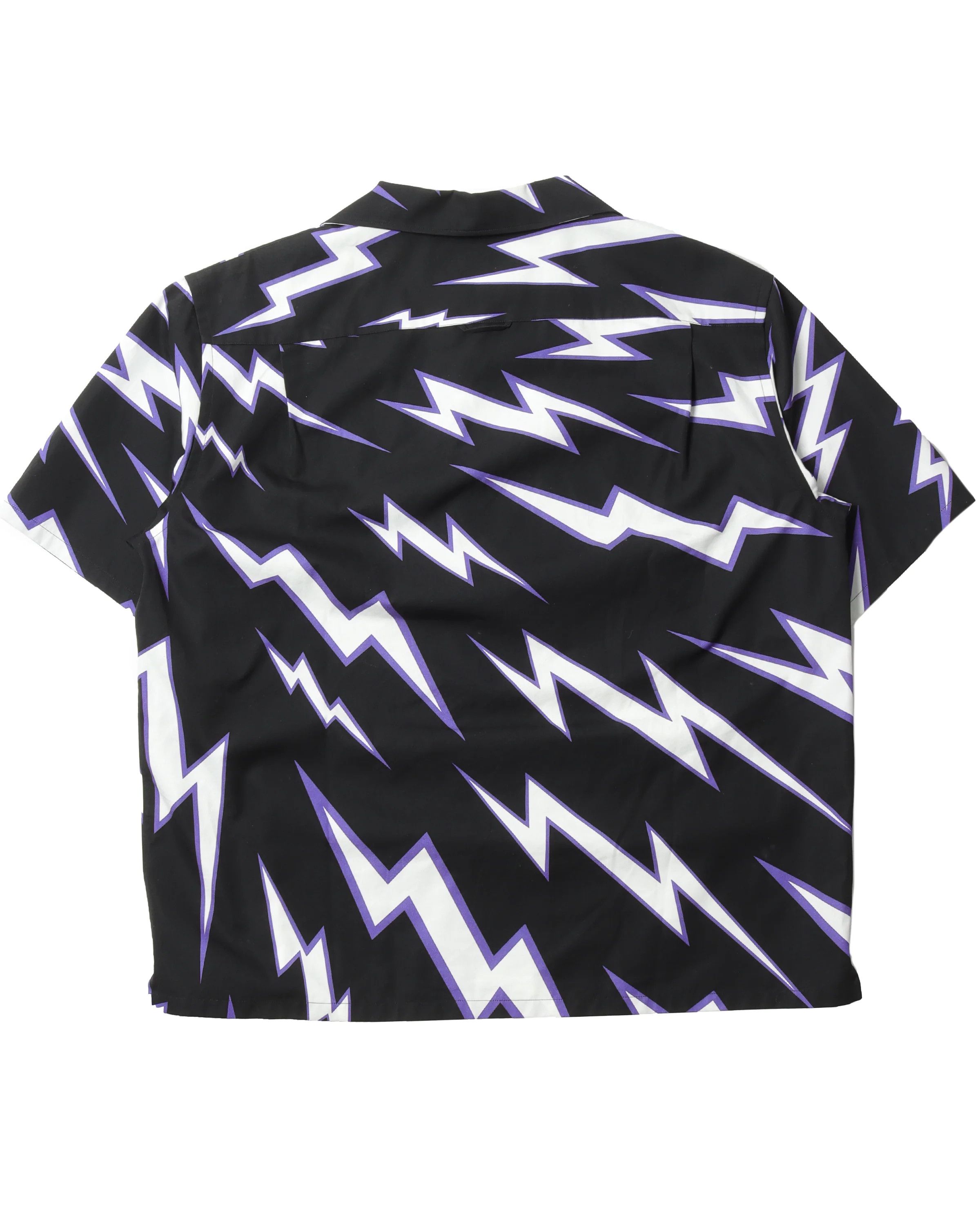 Prada × Universal Studios Prada FW19 Frankenstein Thunder Print Bowling Shirt Size US L / EU 52-54 / 3 - 2 Thumbnail