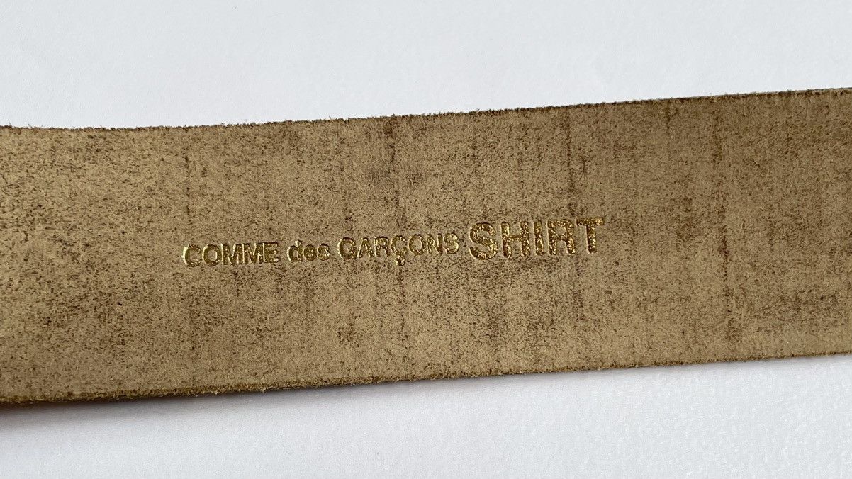 Comme des Garcons ‘Script Print’ Tan Leather Belt Size 32 - 10 Thumbnail